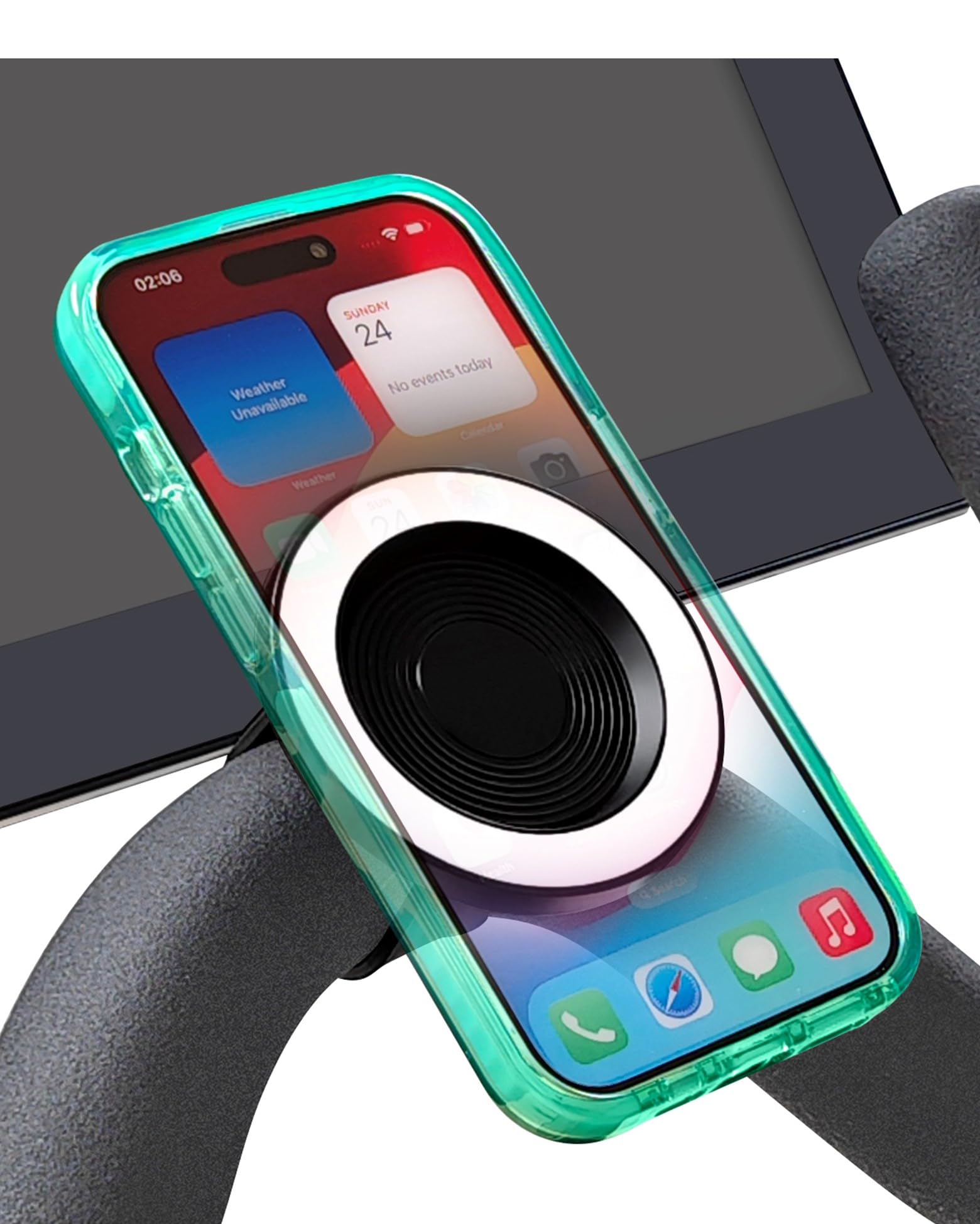 liuliuby Magnetic Peloton Phone Mount - Secure Treadmill & Exercise Bike Phone Holder for MagSafe | Durable Indoor Cycling & Workout Accessories with Strong Magnet Strap | Perfect for Peloton Bike, Treadmill & Home Gym Use