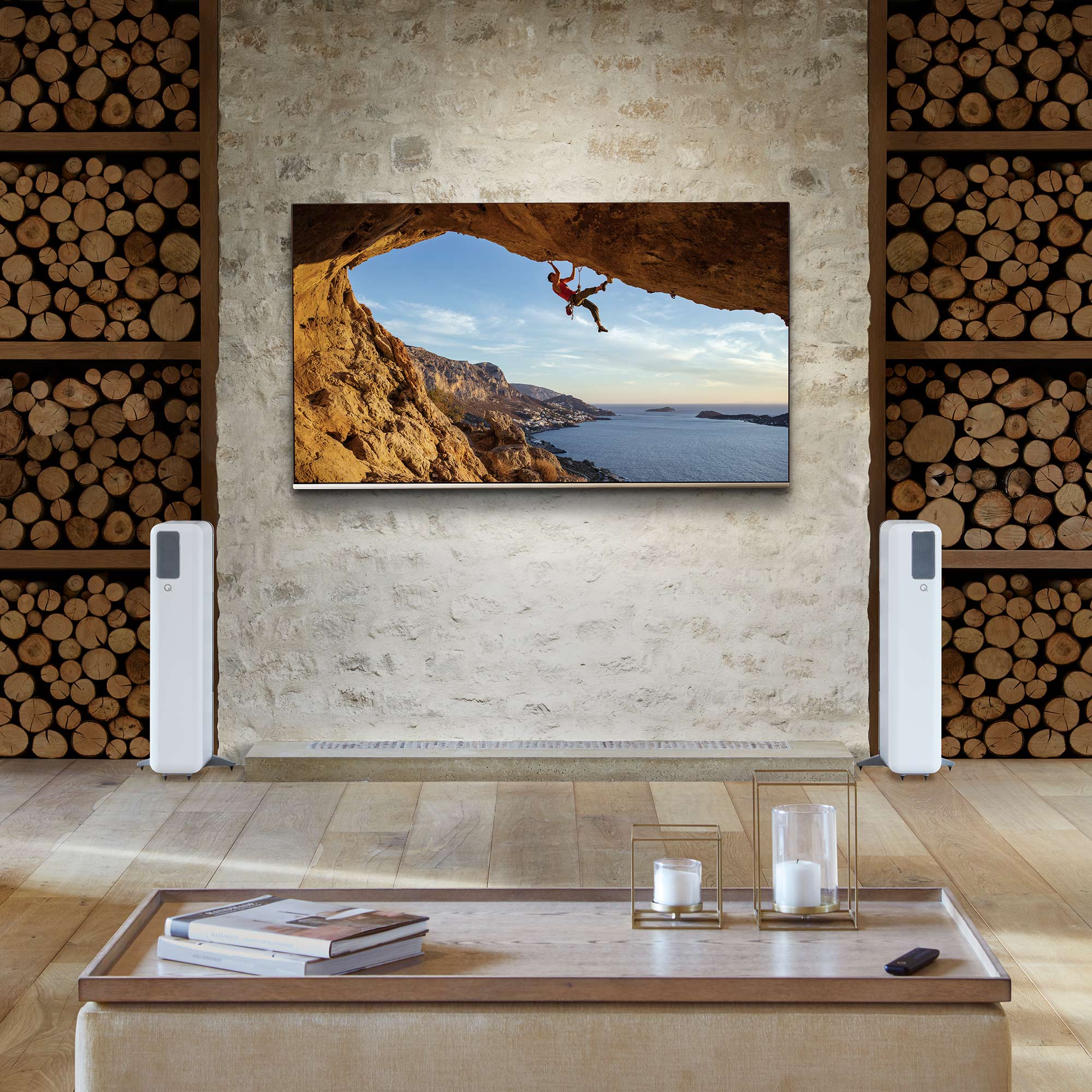 Q Acoustics Q Active 400 Premium Wireless Speaker System - Hi-Res Audio, Google Assistant Built-in - Perfect for Home Theater & Smart Living Rooms