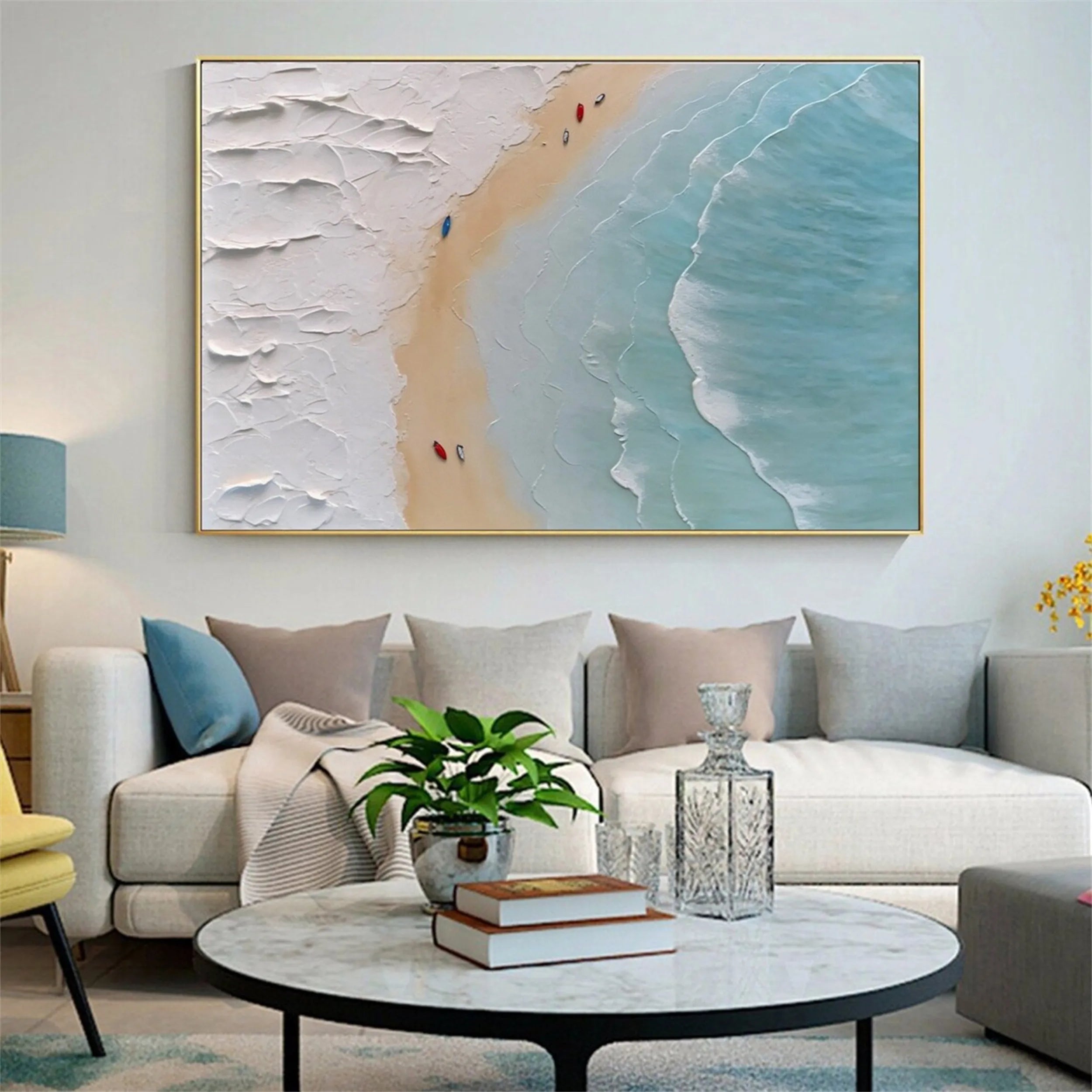 Ocean And Sky Painting #OS 130 - Stunning Seascape Wall Art for Home & Office Decor - Perfect for Living Room, Bedroom or Beach House