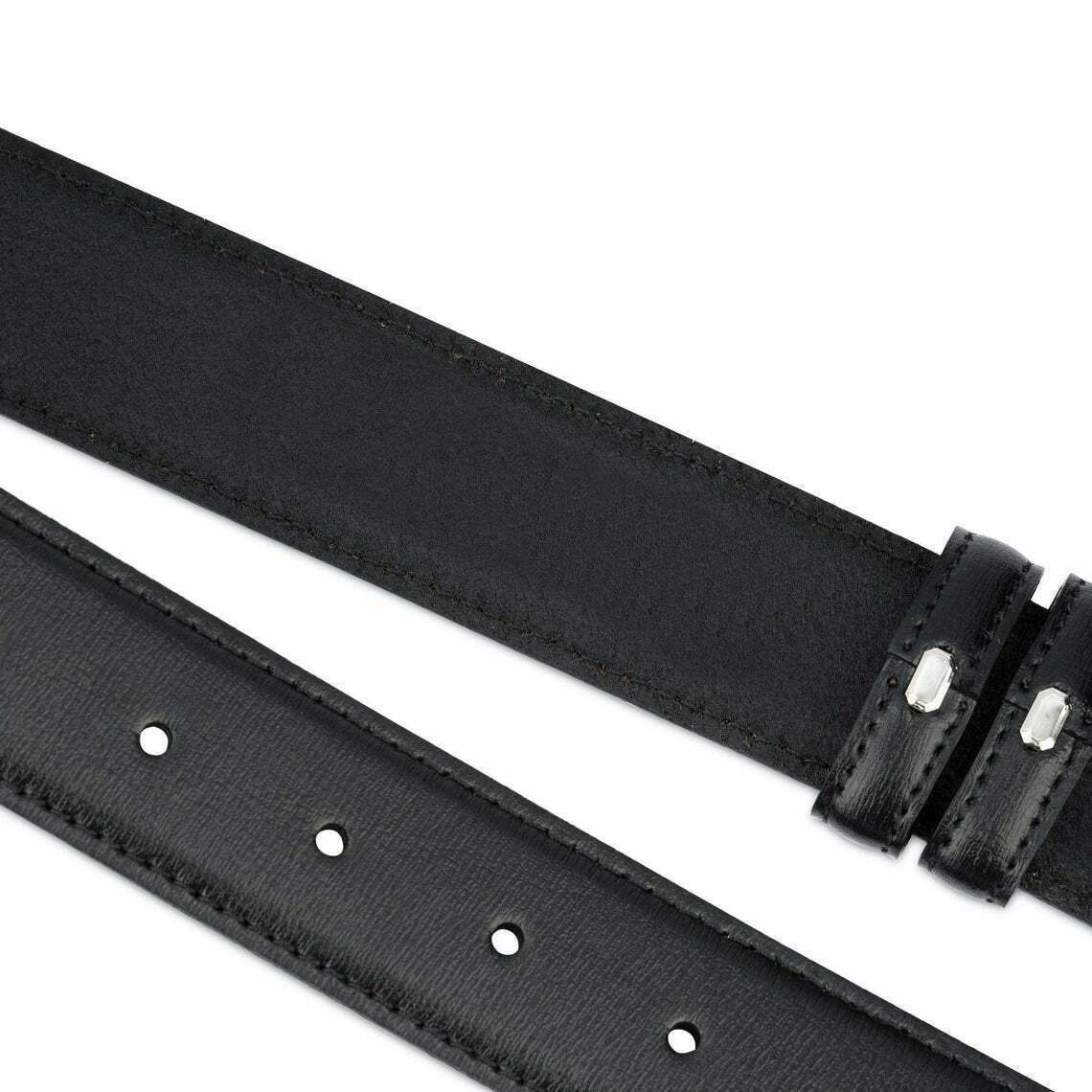 Premium Genuine Leather Belt for Men - Black 35mm Replacement Strap Compatible with Montblanc - Size 40 - Perfect for Business, Office & Formal Occasions