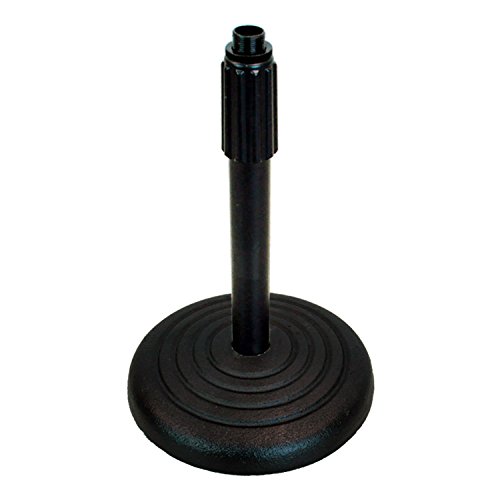 ProRockGear Round Base Desk Microphone Stand - Adjustable Boom Arm for Podcasting, Streaming & Recording - Perfect for Home Studio, Gaming & Voice Overs