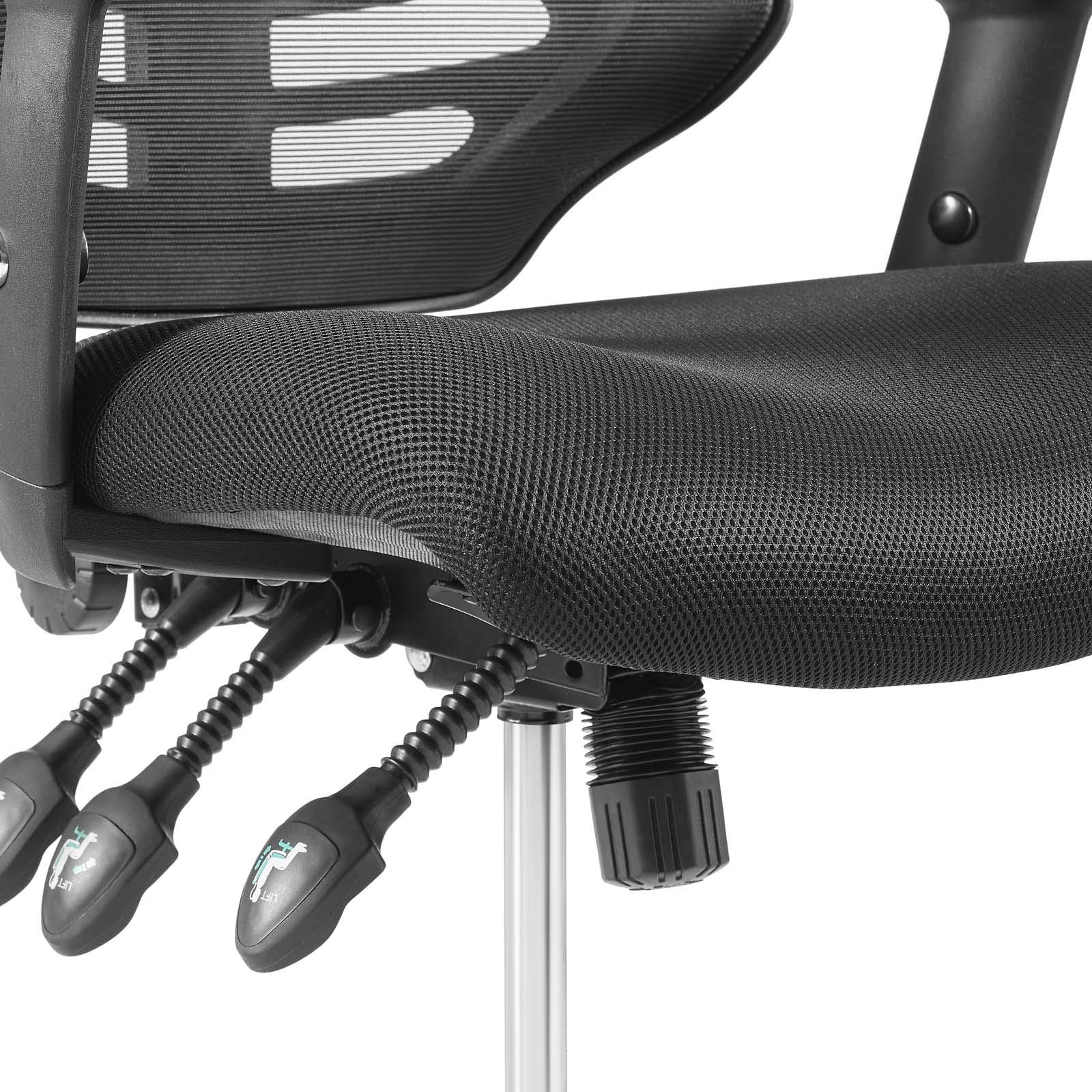 Modway Calibrate Ergonomic Mesh Drafting Chair - Adjustable Height Black Office Chair for Reception & Desk Work - Perfect for Architects, Designers & Long Hours Sitting