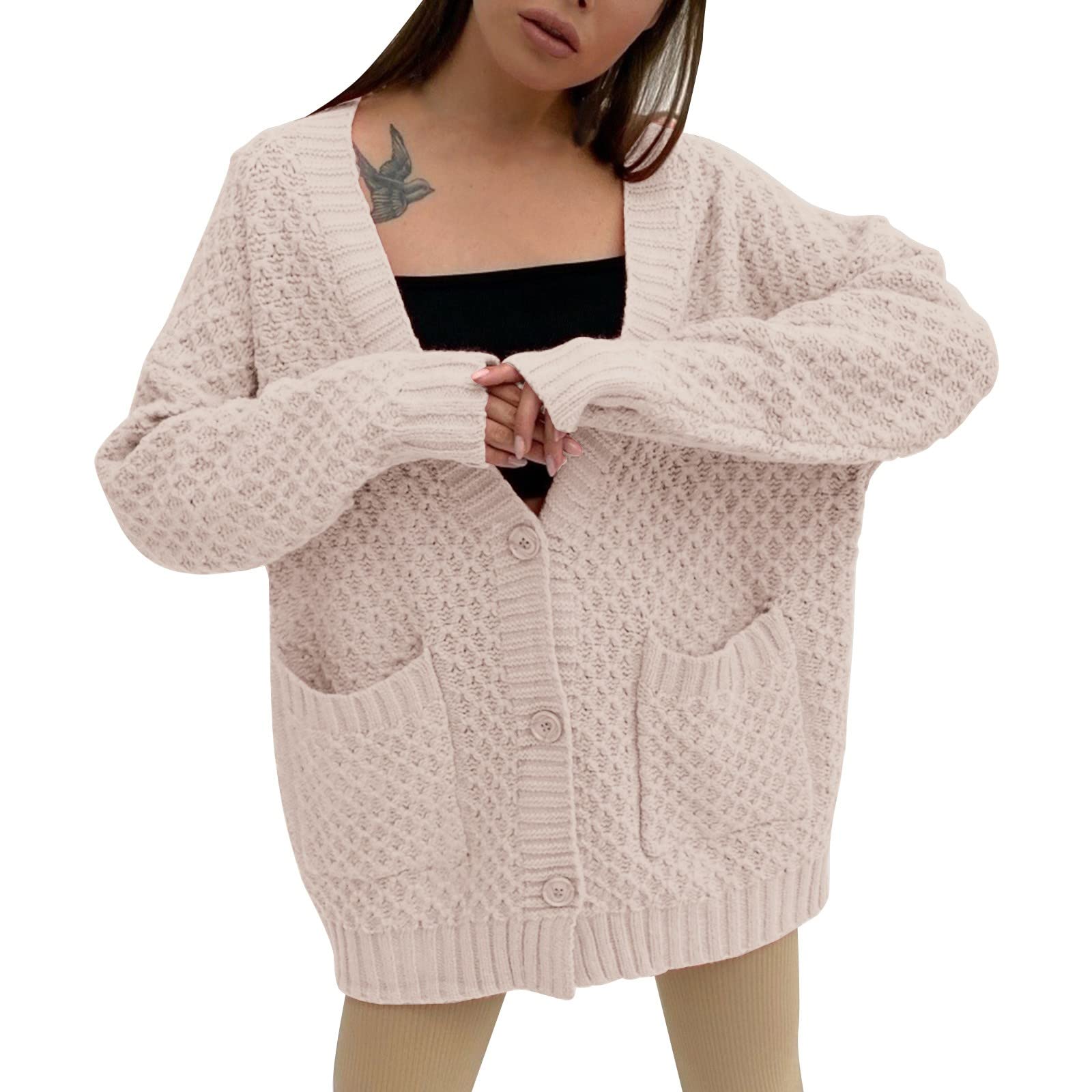 Lightweight Women's Winter Cardigan Sweater Jacket - Long Sleeve Casual Coat for Ladies | Perfect for Office Wear, Outdoor Activities & Cozy Evenings