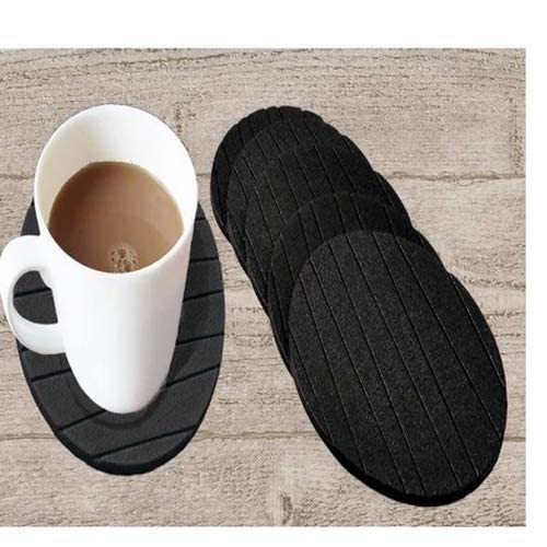 Non-Slip Silicone Coasters for Cups & Mugs - Round Heat-Resistant Drink Coasters for Coffee, Tea, Beer Cans & Bar Glasses - Set of 8 Colorful Coasters - Perfect for Home, Office & Restaurant Use