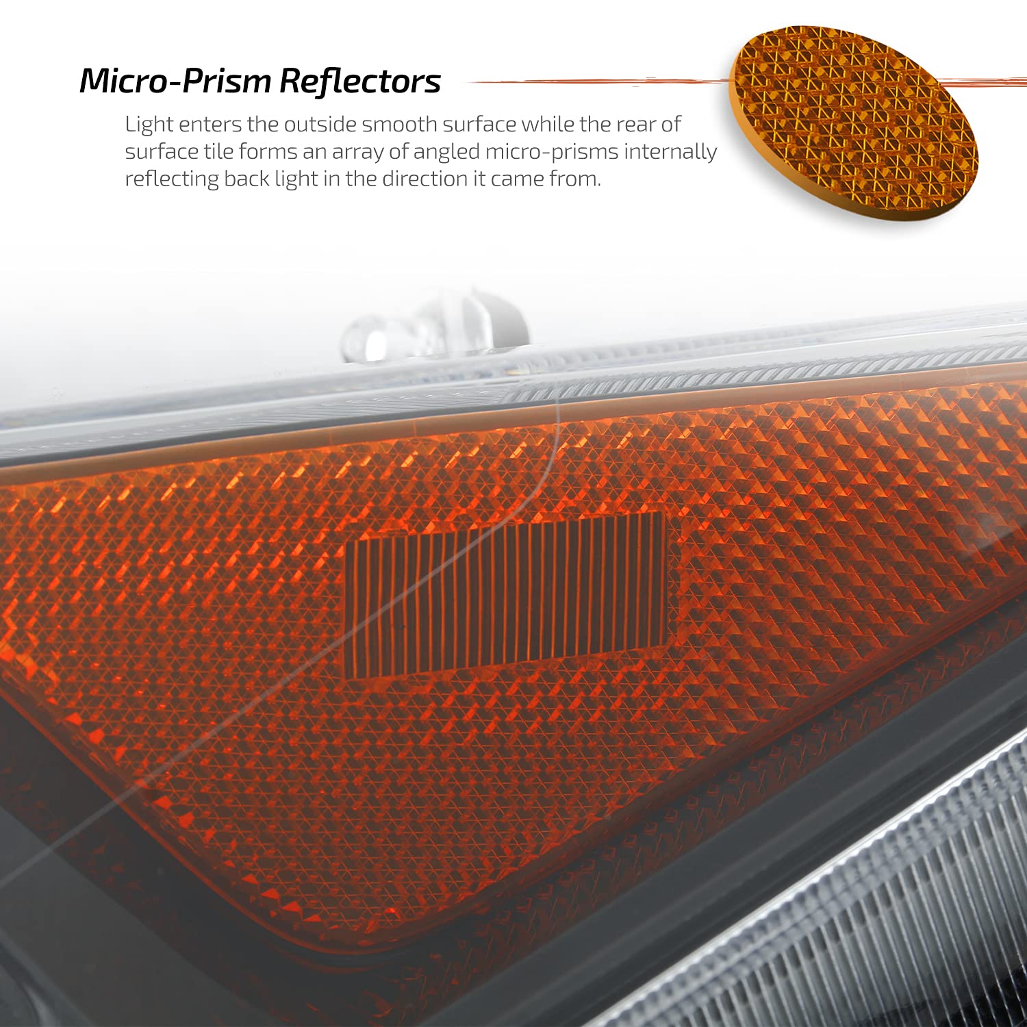 AKKON LED Projector Headlights for 2019-2021 Toyota RAV4 - OE Style Black Housing - Left & Right Pair - Perfect for Night Driving & Off-Road Adventures