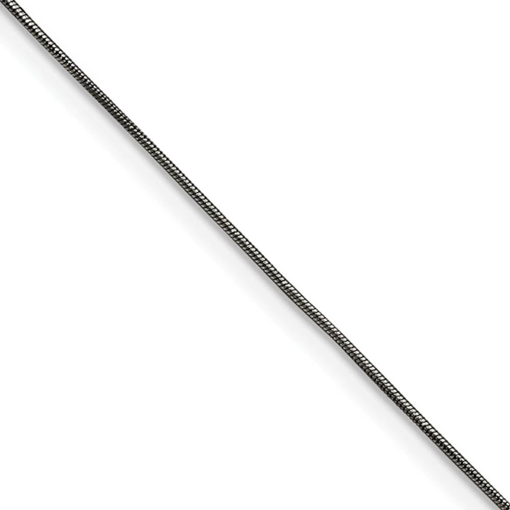 Polished Stainless Steel Snake Chain Necklace 0.9mm - Elegant Jewelry for Women