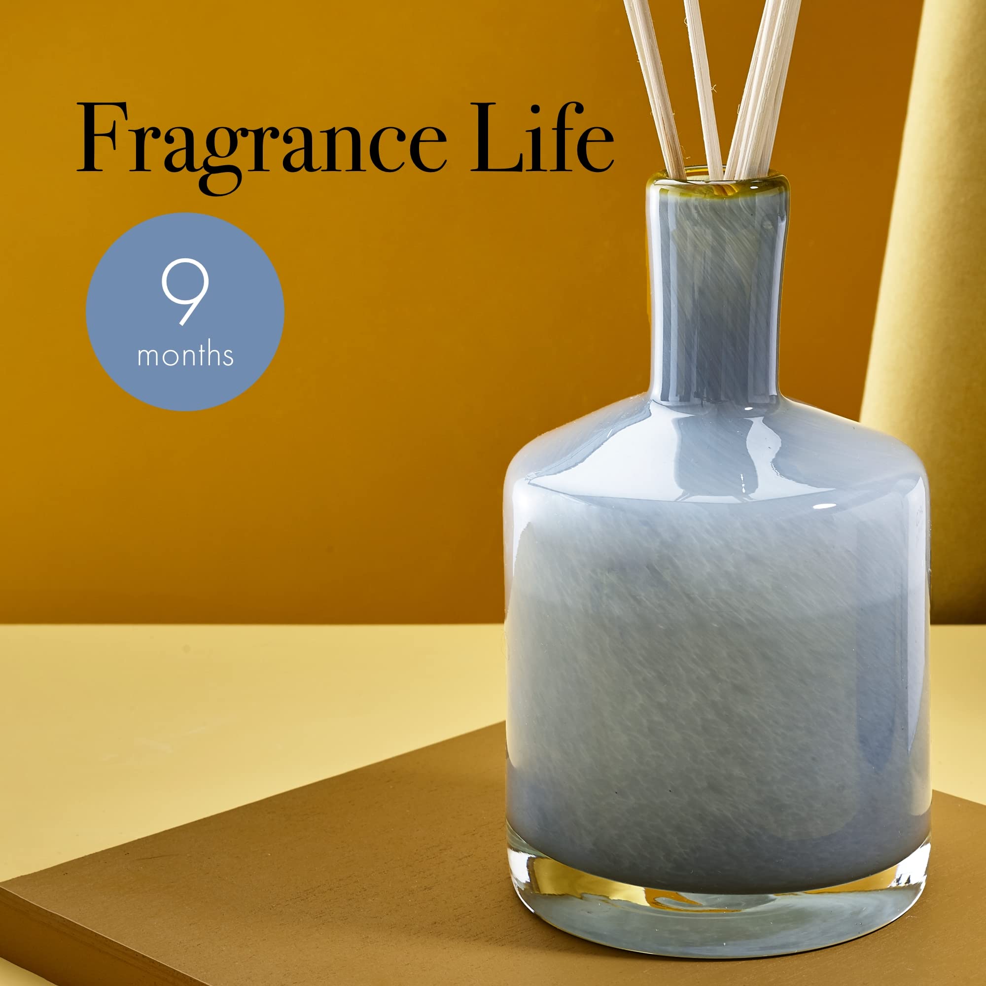 LAFCO New York Signature Reed Diffuser - Sea & Dune Scent, 15 oz Long-Lasting Fragrance (Up to 9 Months) - Handcrafted Glass Vessel with Natural Wood Reeds - Made in USA - Perfect for Home, Office & Spa Aromatherapy