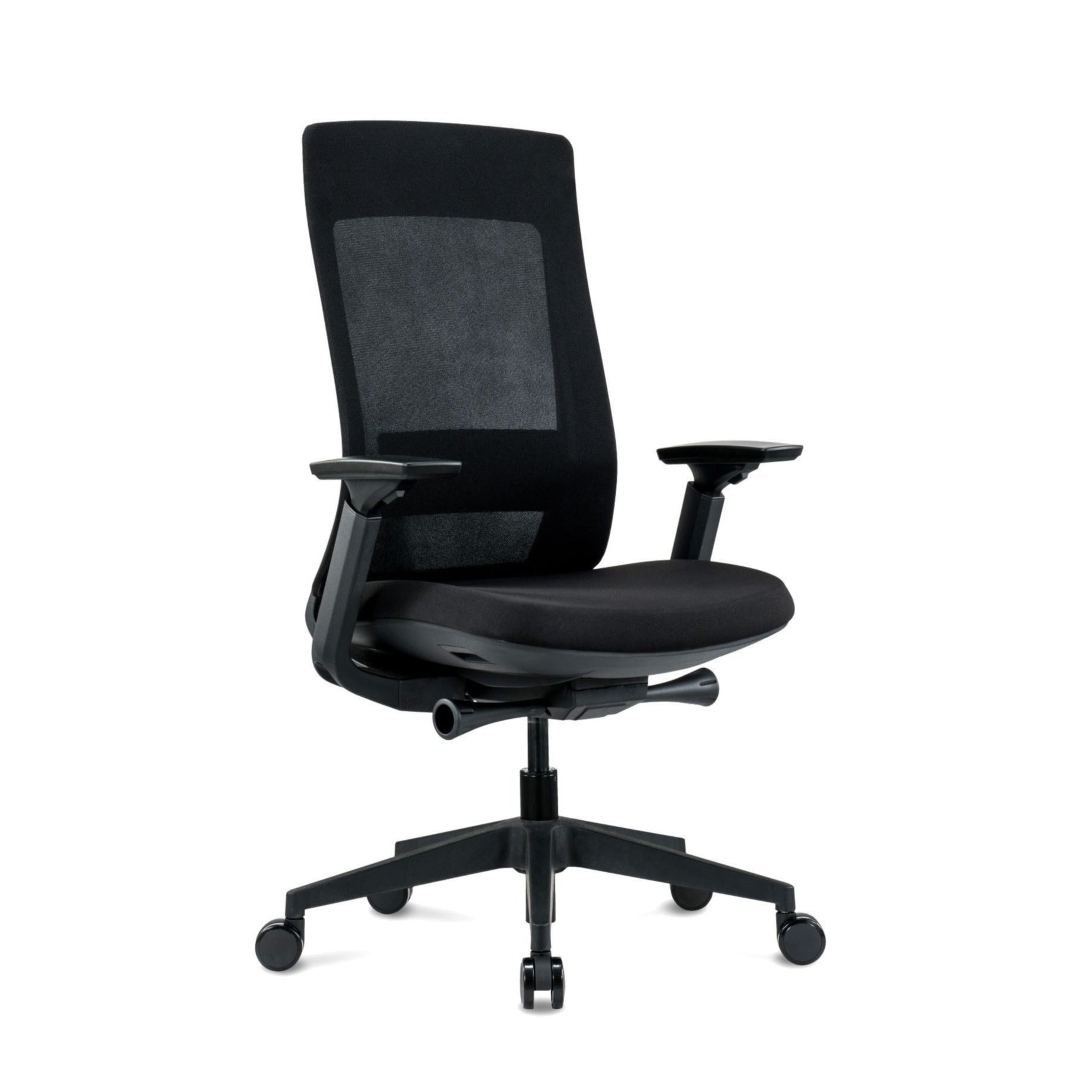 Ergonomic Adjustable Armrest Office Chair with Lumbar Support - Comfortable Mesh Back Task Chair for Home & Office Workspace