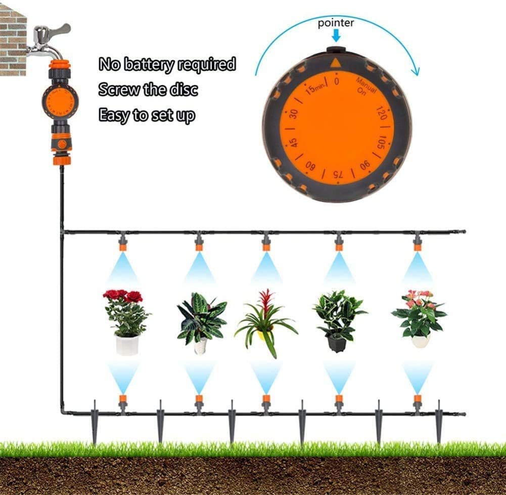 **Automatic Watering Timer for Garden - Smart Electronic Irrigation Controller with Mechanical Timer, Drip & Spray System for Greenhouse, Lawn, and Outdoor Plants | Perfect for Home Gardens, Greenhouses, and Landscaping**