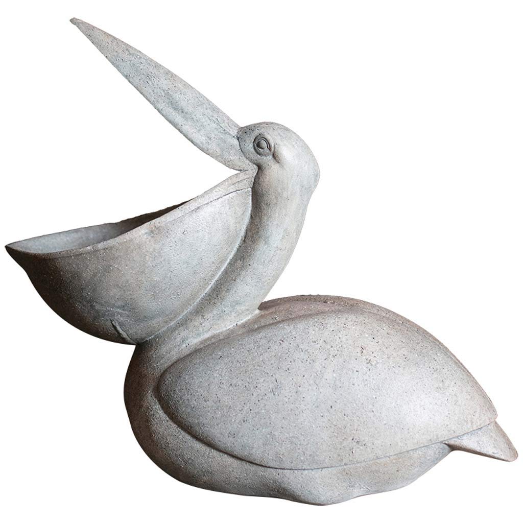 Garden Pelican Statue Sculpture - 17 Inch Resin Bird Animal Art Craft for Outdoor & Indoor Decoration | Perfect for Patio, Lawn, Poolside & Garden Decor