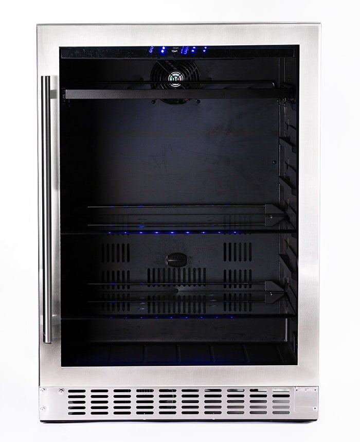Azure Home Products A224BEVS 2.0 Beverage Cooler - Compact Refrigerator for Wine, Beer & Soda - Perfect for Home Bar, Office or Entertainment Room