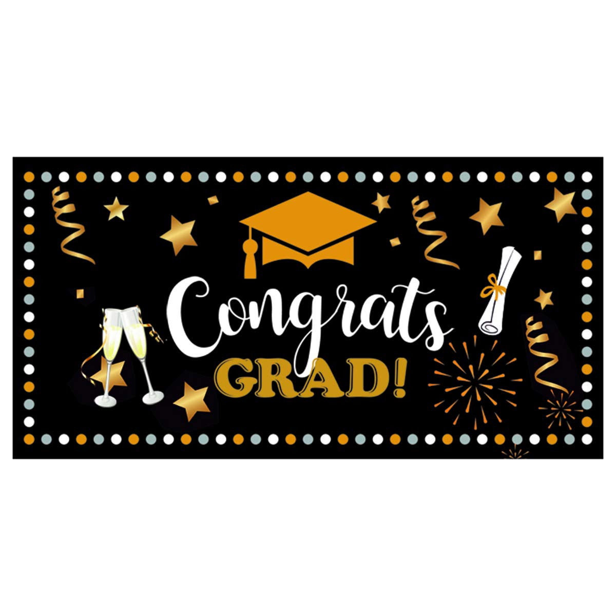 Yinuoday Graduation Decorations Banners - Premium Graduation Hanging Banner & Porch Sign for Indoor/Outdoor Graduation Party Decor - Perfect for High School, College Graduation Ceremonies & Celebration Parties