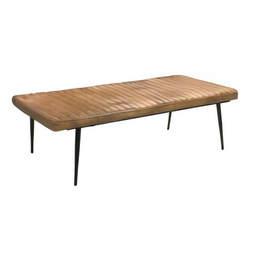 Coaster Furniture Misty Cushion Side Bench in Camel & Black - 110643 - Perfect for Entryway, Living Room, or Bedroom Seating