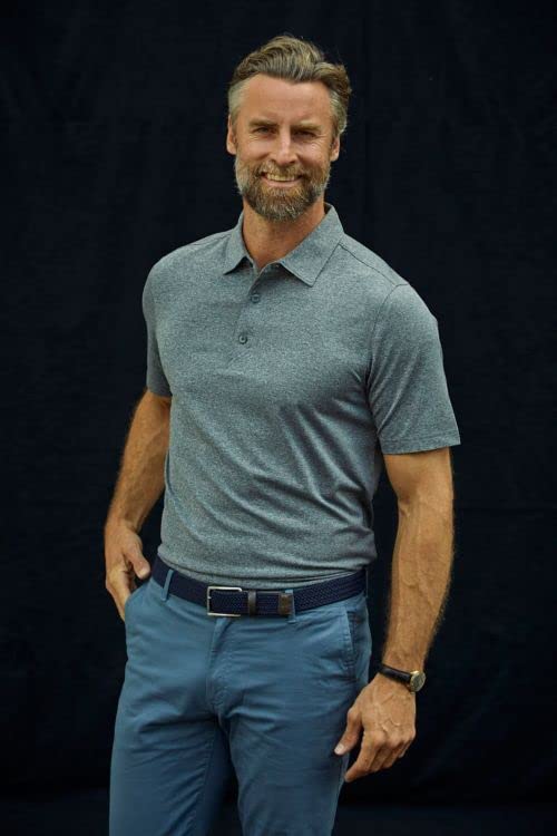 Cutter & Buck Forge Heathered Stretch Men's Polo Shirt - Comfortable & Breathable Golf & Casual Wear for Men