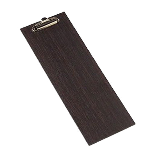 American Metalcraft CB4 & CB4.5 Espresso Wood Menu Holder Clipboard - 4