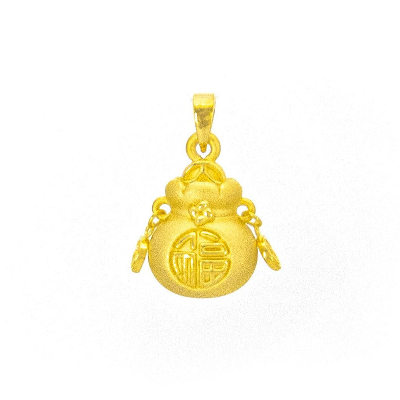 24K Gold Pendant Fortune Bag - Elegant Jewelry for Women, Real Gold Plated Necklace, Perfect Gift for Birthday, Anniversary & Special Occasions | Ideal for Parties, Weddings & Everyday Wear