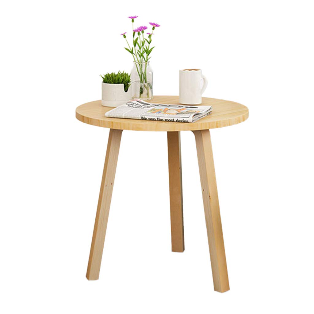 Solid Wood Sofa Table - Nordic Style Round Coffee Table for Living Room, Small Apartment Side Table & Corner Table Decor, Natural Wood Finish - Perfect for Compact Spaces, Coffee Nooks & Cozy Home Decor