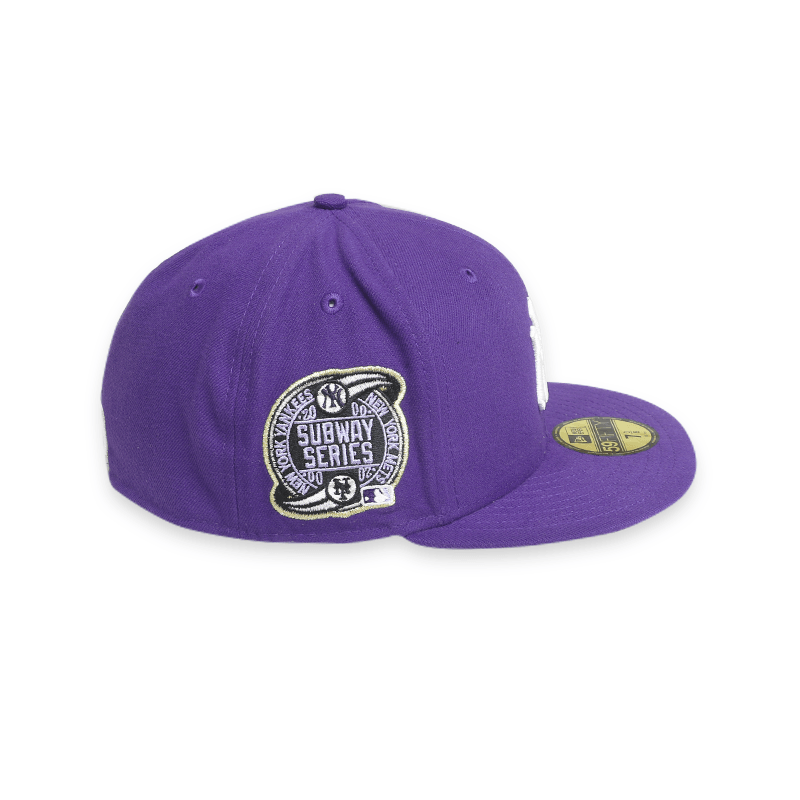 New York Yankees Subway Series Purple 59FIFTY Fitted Hat for Men - Official MLB Baseball Cap for Fans & Streetwear Fashion