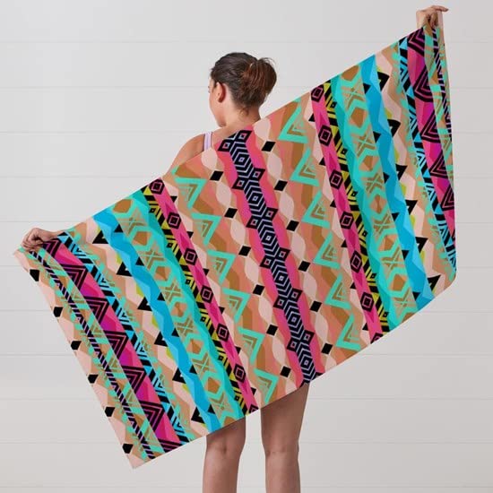 Aztec Prince Large Beach Towel - Soft, Unique Design for Pool, Beach & Travel | CafePress