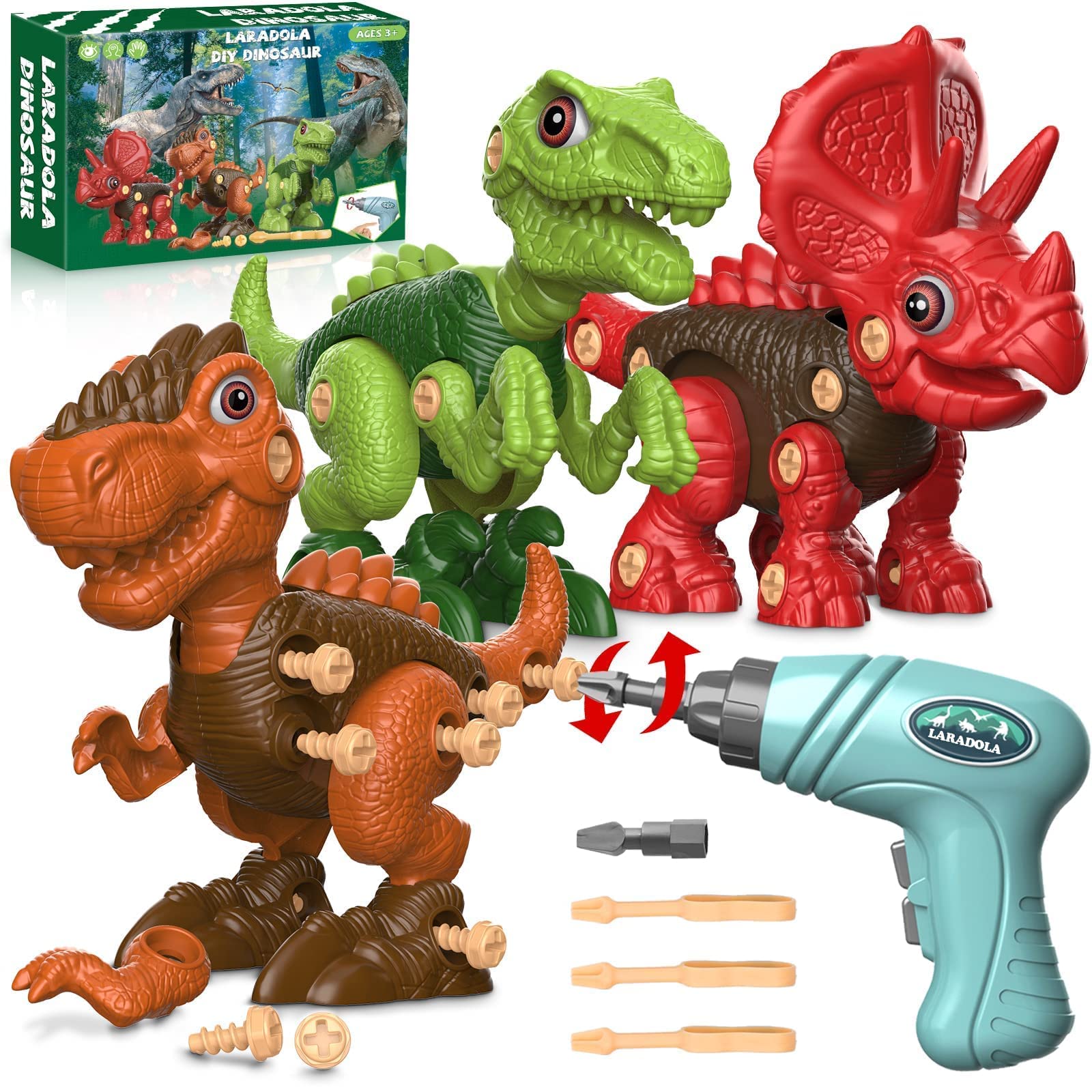 STEM Dinosaur Toys with Electric Drill for Kids 3-7 - Perfect for Birthday & Christmas Gifts