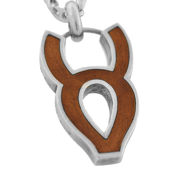 GUCCI Estate Sterling Silver & Enamel Taurus Zodiac Pendant Necklace - Perfect for Birthday Gifts, Zodiac Jewelry Collections & Fashion Accessories