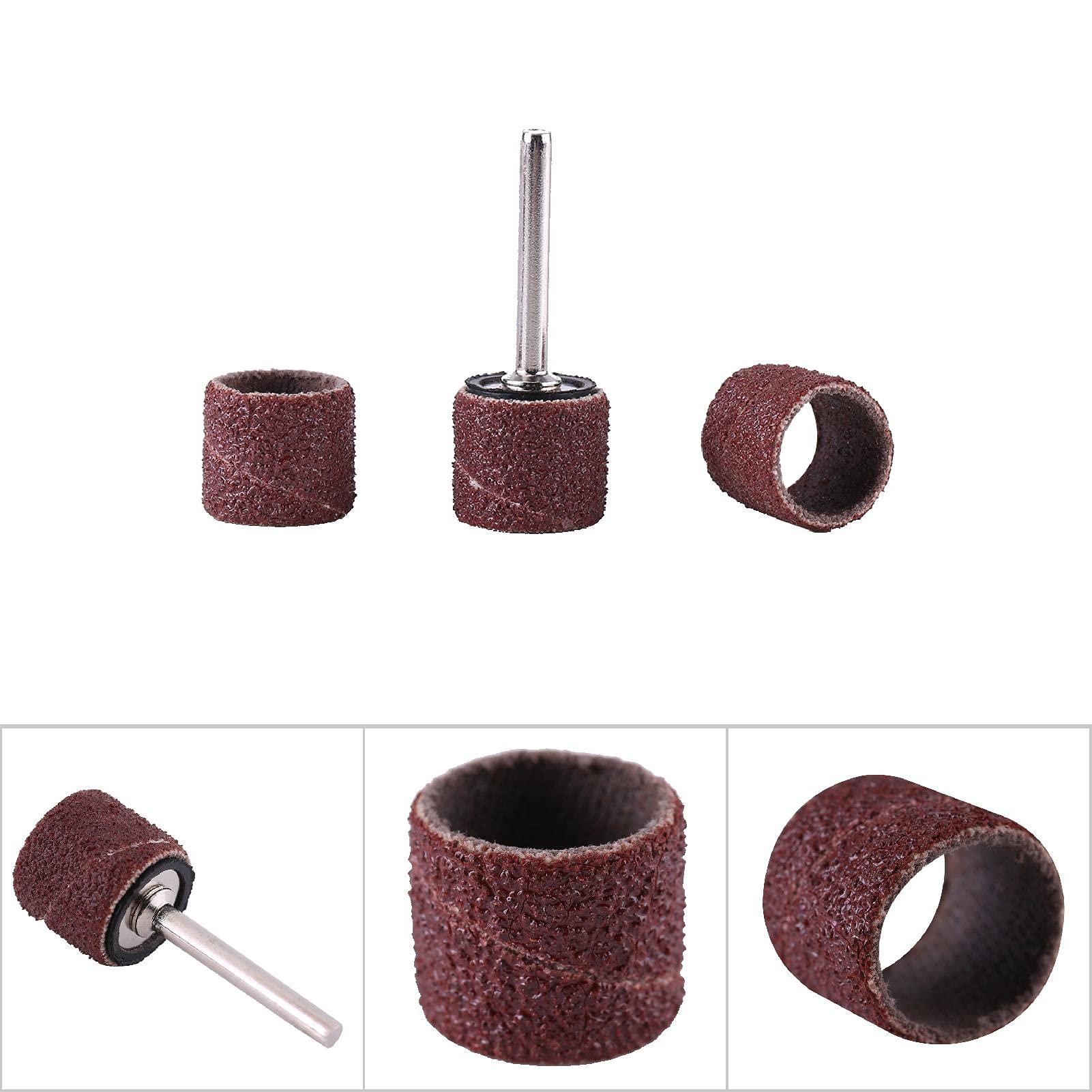 Drum Sanding Bands 80/320/600 Grit - Sanding Sleeves for Power Sanders, Woodworking & Craft Polishing Kit with Mandrel - Perfect for DIY Projects, Furniture Refinishing & Metal Grinding