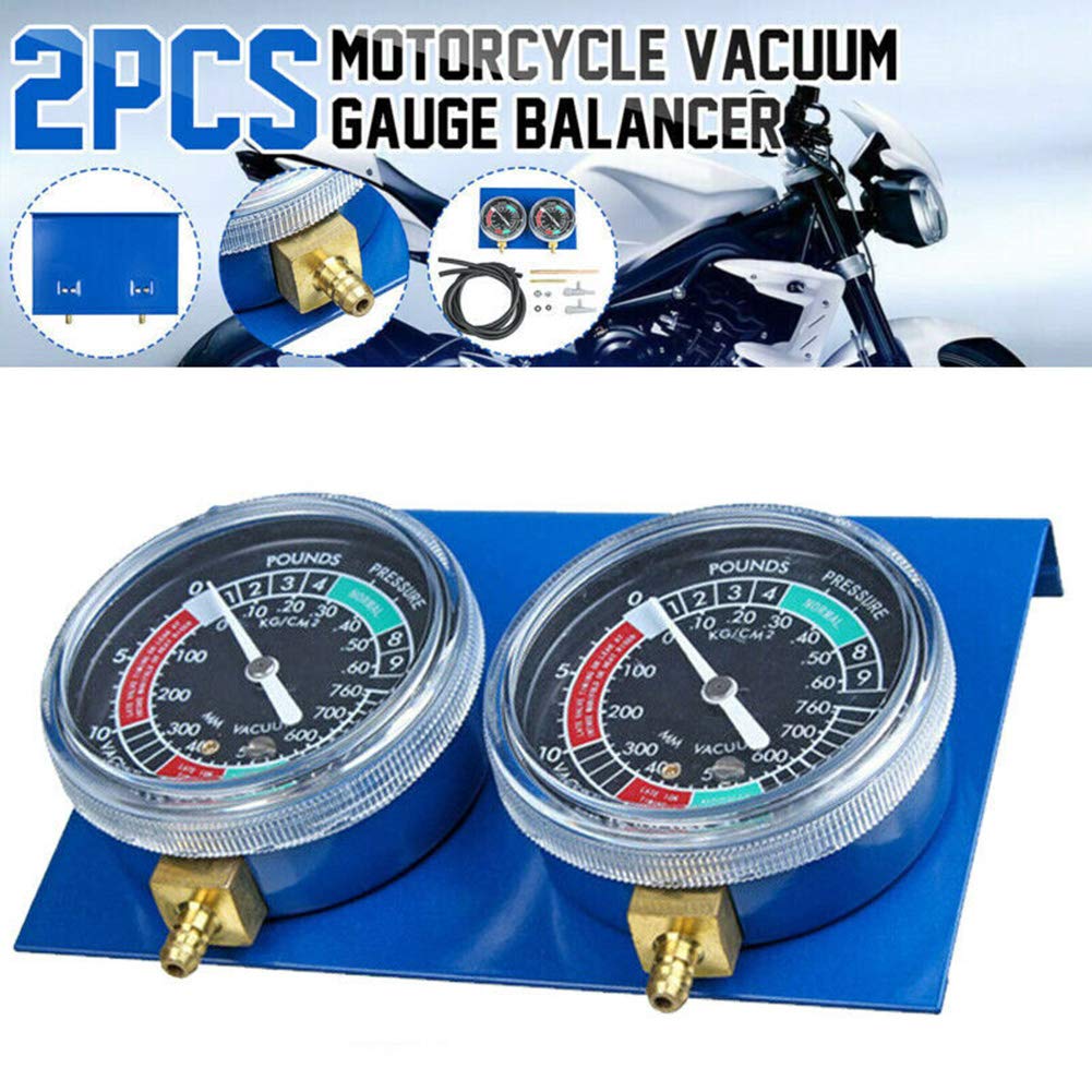 Professional Motorcycle Vacuum Gauge Balancer - 2 Cylinder Carburetor Synchronizer Tool for Harley, Honda, Yamaha - Durable Carb Sync Kit for Smooth Engine Performance - Perfect for Motorcycle Maintenance & Tuning
