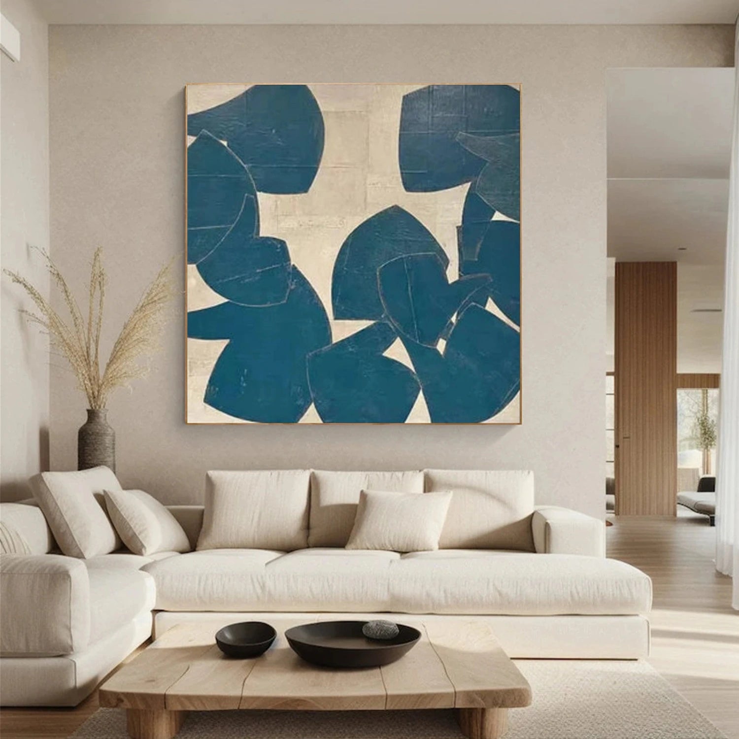 Abstract Painting #AB 420 - Modern Wall Art for Home & Office Decor | Handmade Canvas Artwork for Living Room, Bedroom & Office Spaces
