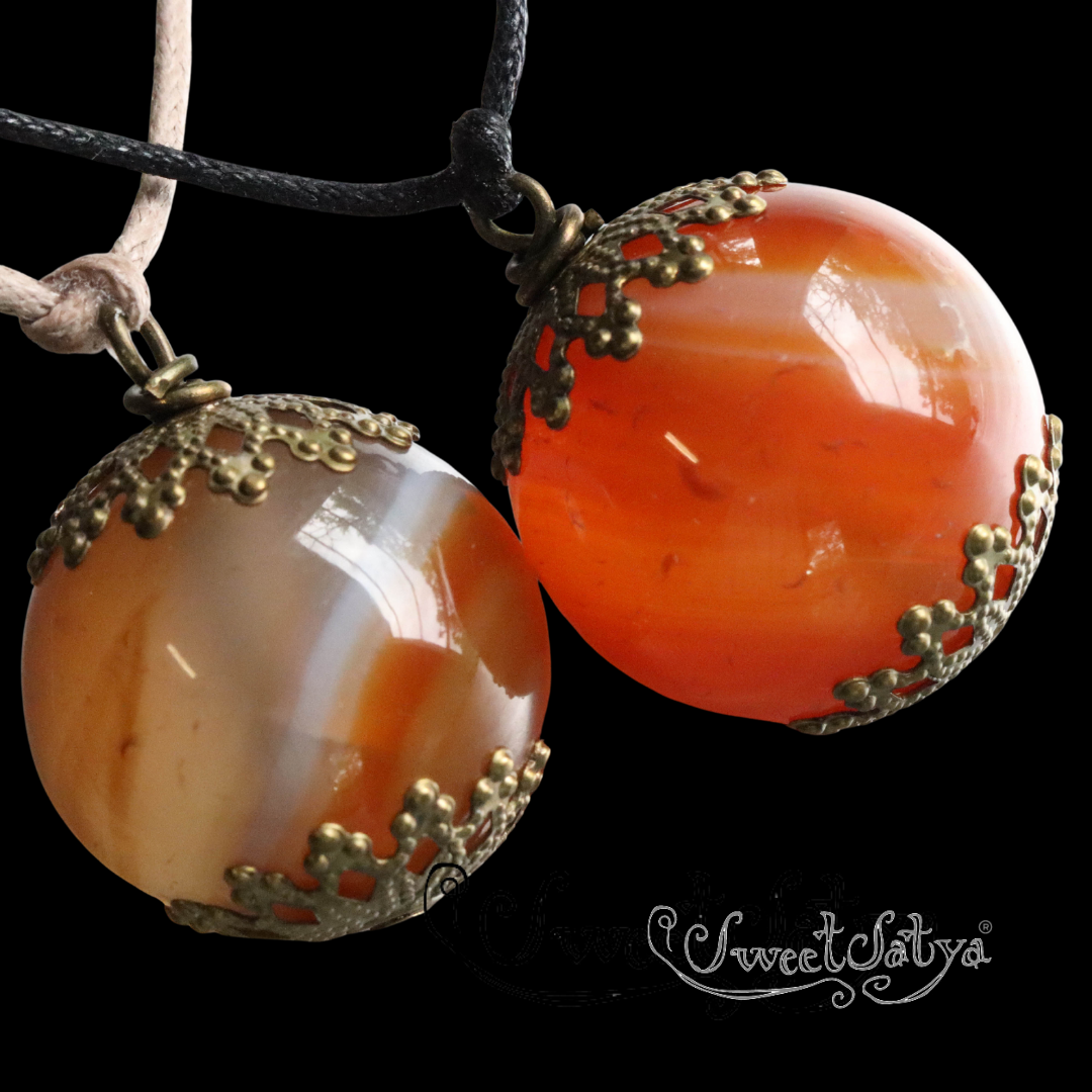 SweetSatya®️ Genuine Carnelian Gemstone Jewelry – Handmade Necklace, Bracelet & Earrings Set for Women – Perfect for Meditation, Healing & Spiritual Energy (Ideal for Yoga, Reiki & Chakra Balancing)