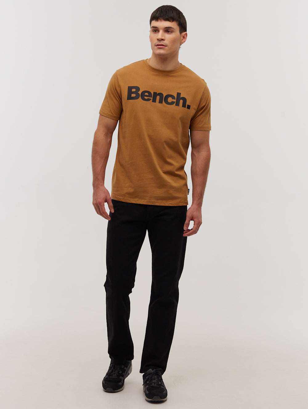 Leandro Perforated Logo T-Shirt for Men | Breathable Cotton Casual Tee | Perfect for Streetwear, Gym & Everyday Outfits