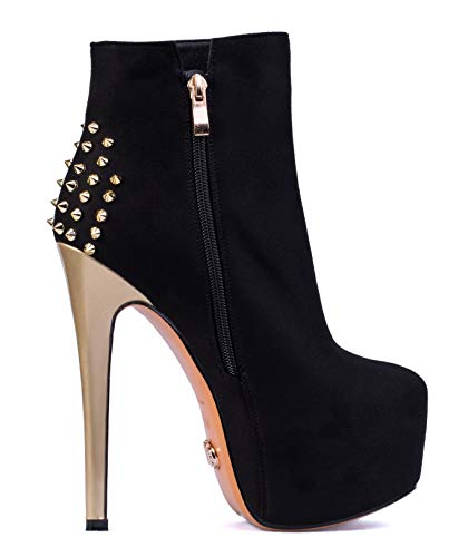 Black/Gold-suede