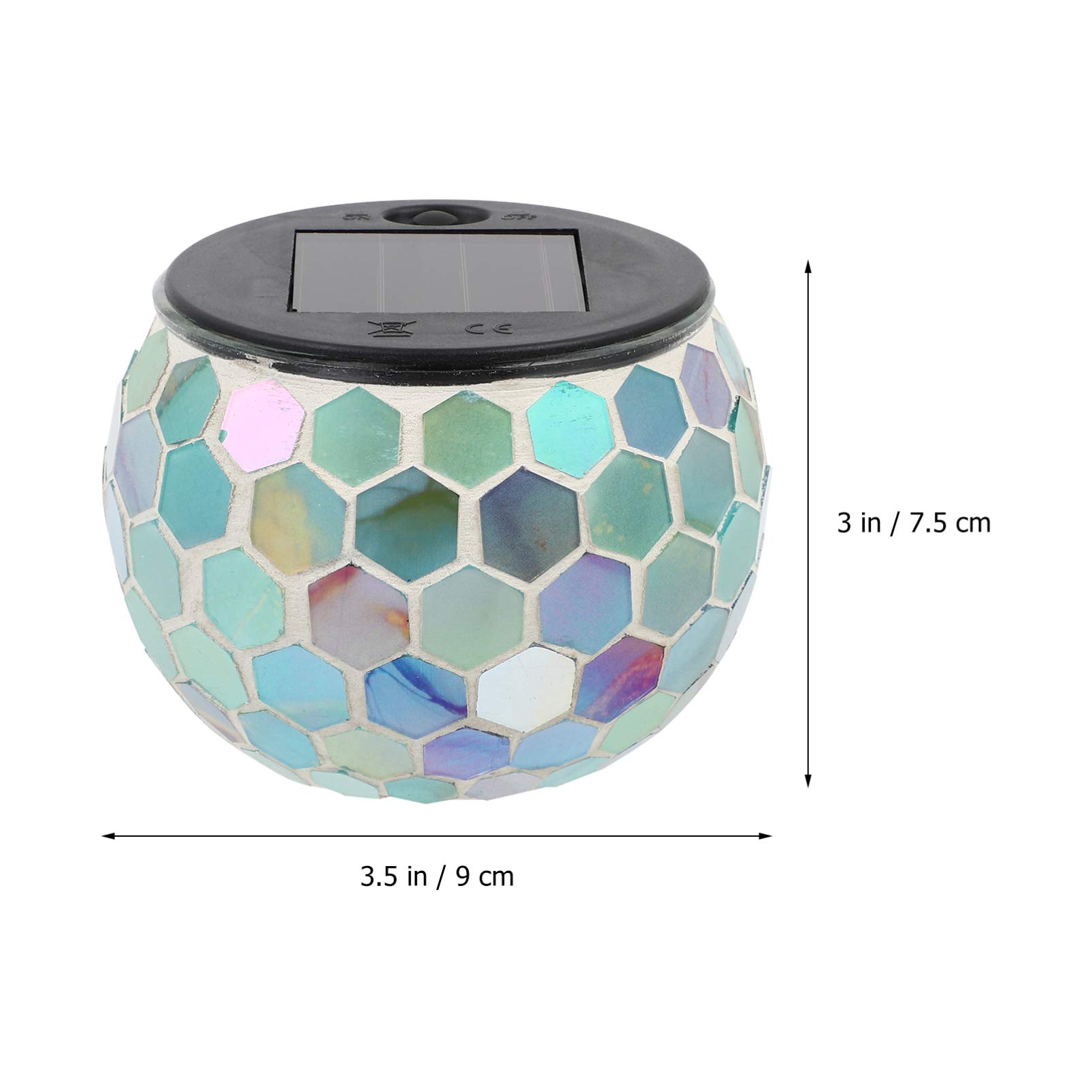 Totority Solar Mosaic Garden Light - Waterproof Outdoor LED Yard Lamp for Lawn, Patio & Pathway Decoration | Solar-Powered Night Light for Countryside, Garden & Landscape Lighting