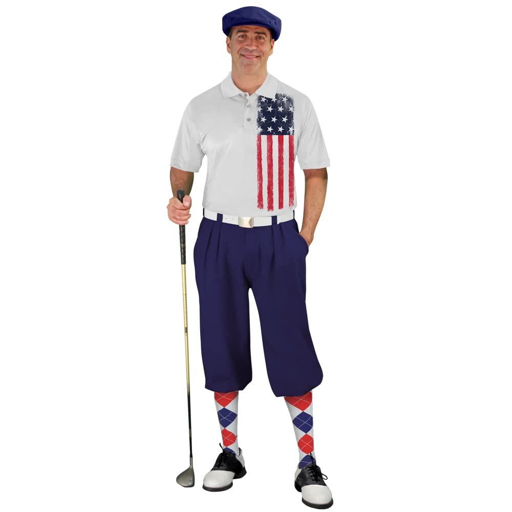 Men's Golf Knickers (Plus Fours) - Traditional American Homeland Style Trousers for Golfing & Vintage Outfits