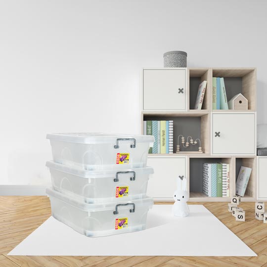 CUTEDY Storage Box with Wheels (9806) - Portable Organizer for Home, Office, and Garage Storage Solutions