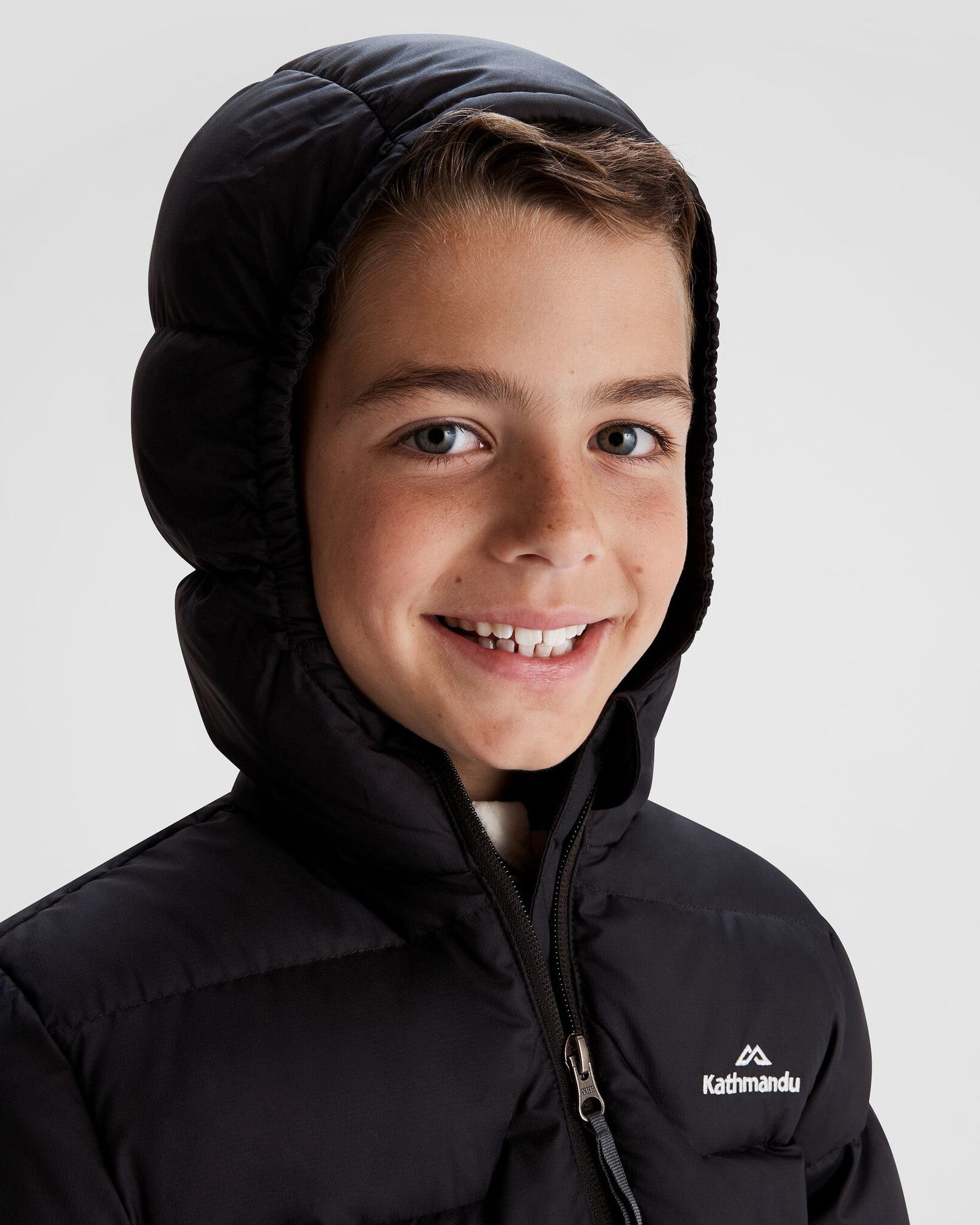 Boys' Epiq Down Jacket - Warm Winter Coat for Kids, Waterproof & Windproof, Lightweight Puffer Jacket for Outdoor Activities, Hiking, and Snow Play - Black/Black