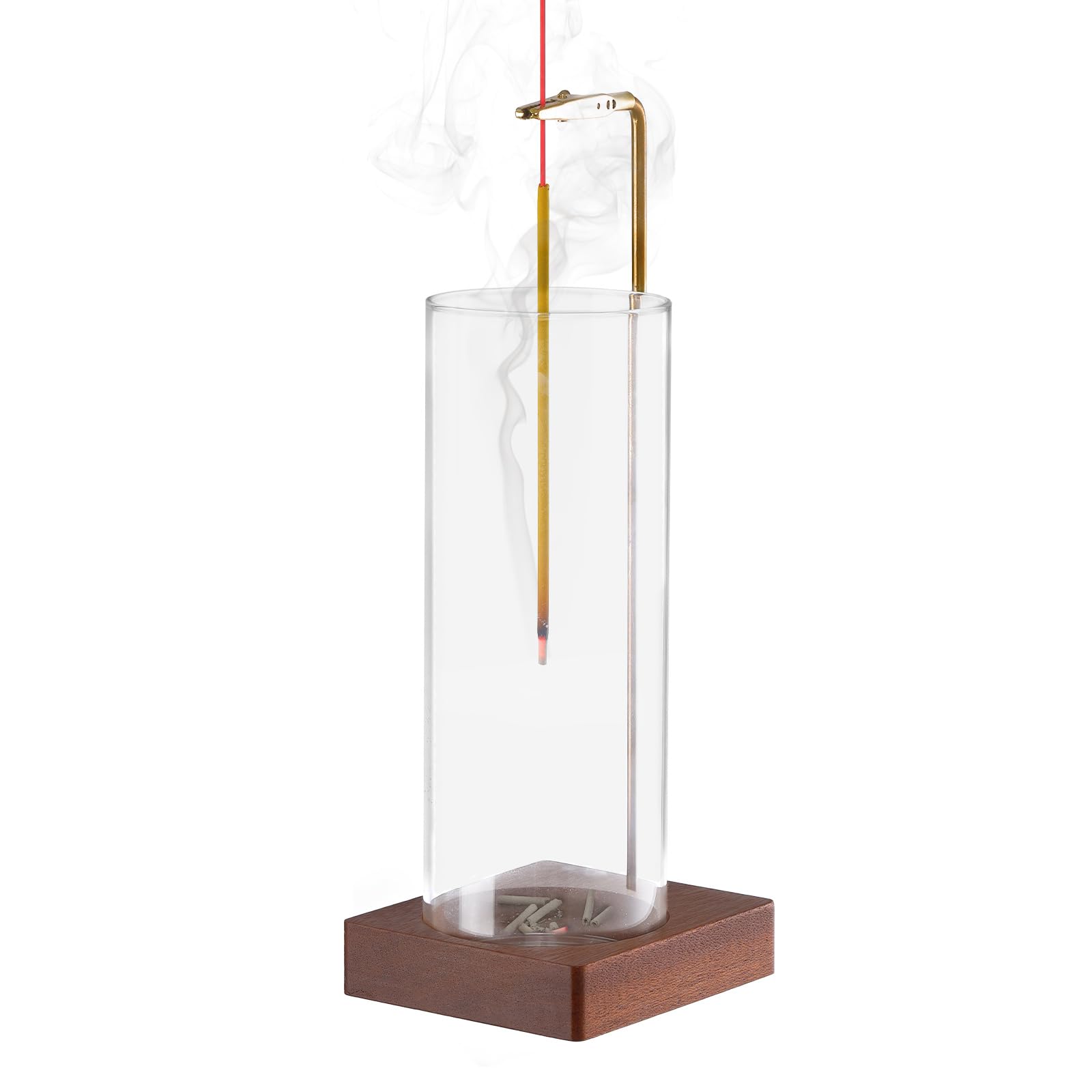 1 Pack Incense Holder for Sticks - Removable Glass Ash Catcher with Anti-Ash Flying Design, Mess-Free Incense Burner for Meditation, Yoga & Relaxation - Perfect Home Decor for Bedroom, Living Room & Office