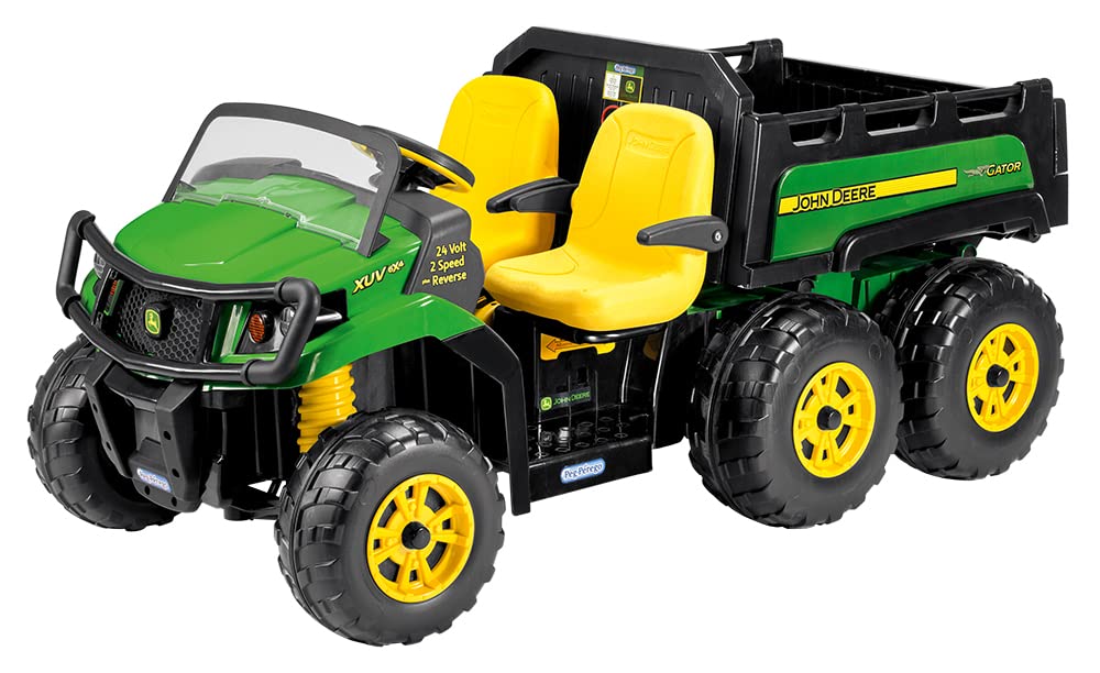 Peg Perego John Deere Gator XUV Replacement Rear Wheels - Durable Ride-On Toy Tires for Kids 6V & 12V Battery-Powered Vehicles - Perfect for Outdoor Play, Backyard Adventures & Farm-Themed Fun