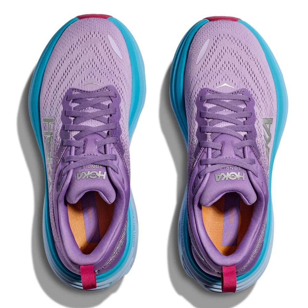 Hoka Women's Bondi 8 Running Shoes - Lightweight Cushioned Sneakers for Road Running, Walking & Gym Workouts | Perfect for Marathon Training, Jogging & Everyday Comfort