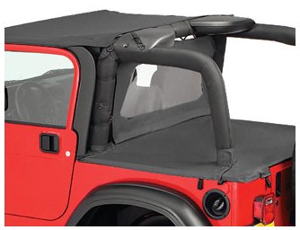 Bestop 8003235 Windjammer for 2003-2006 Jeep Wrangler TJ - Premium Soft Top Wind Deflector for Off-Road & Highway Driving