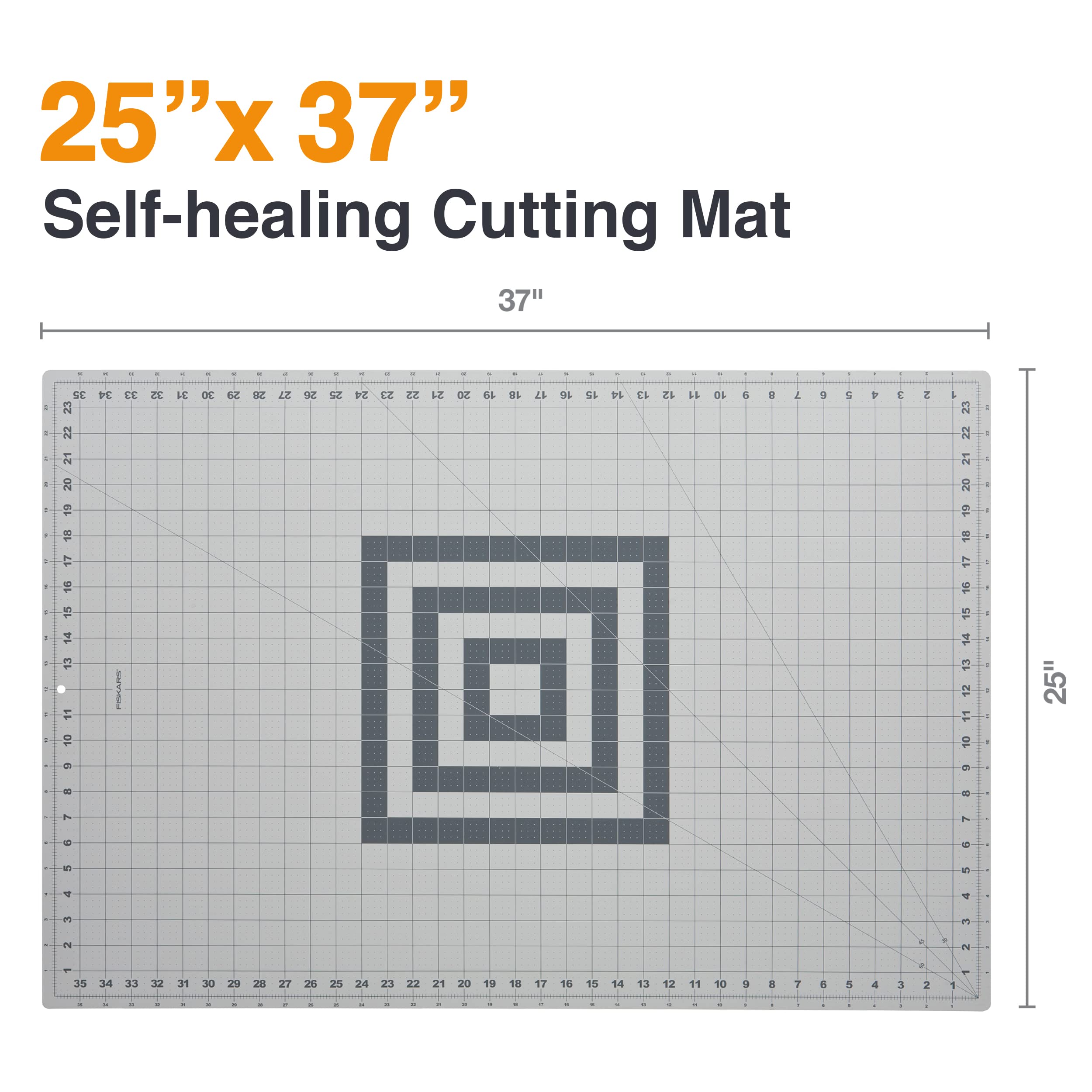 Fiskars Rotary Cutter Set with Ruler & Self-Healing Cutting Mat - Professional Fabric Cutting Tool for Sewing, Quilting, Scrapbooking & DIY Craft Projects - Perfect for Precise Fabric, Paper & Vinyl Cutting