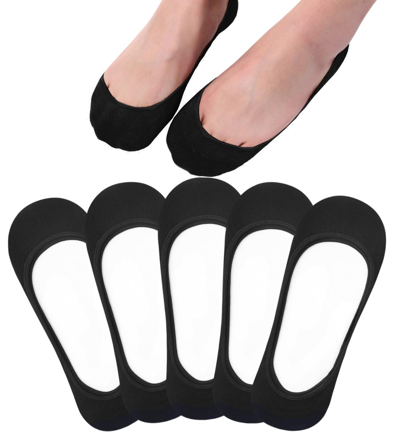 Women's No Show Socks - Ultra Low Cut Invisible Liner Socks for Flats & Boats | Non-Slip Breathable Footies | 3-8 Pairs Pack | Perfect for Summer, Work & Casual Wear