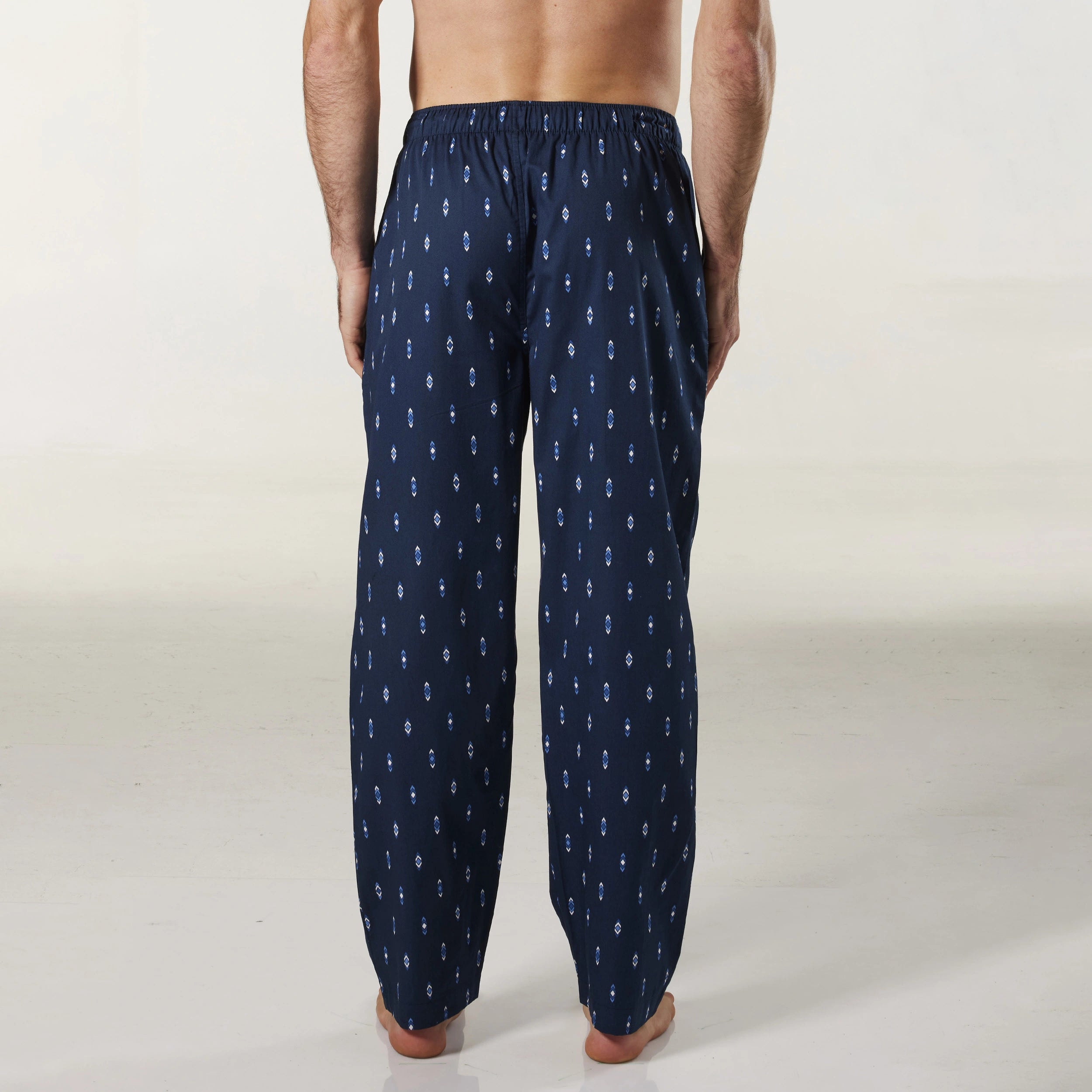 Men's Flint Cotton Sleep Pants - Soft & Breathable Lounge Pajama Bottoms for Men - Navy Blue - Perfect for Relaxing at Home, Lounging & Sleeping