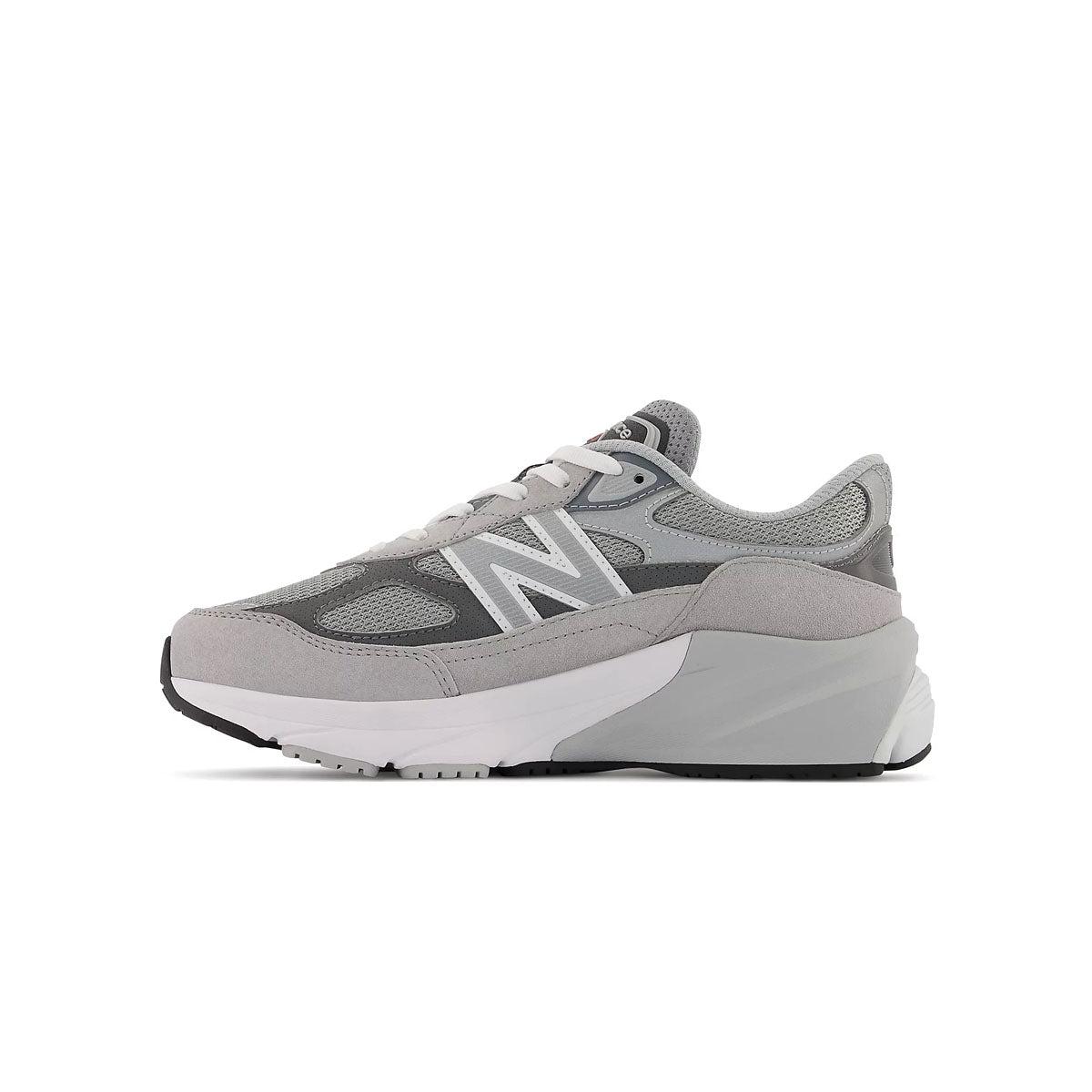 New Balance Kids 990v6 Running Shoes - Grey Silver | Lightweight & Comfortable for Boys & Girls | Perfect for School, Sports & Daily Activities