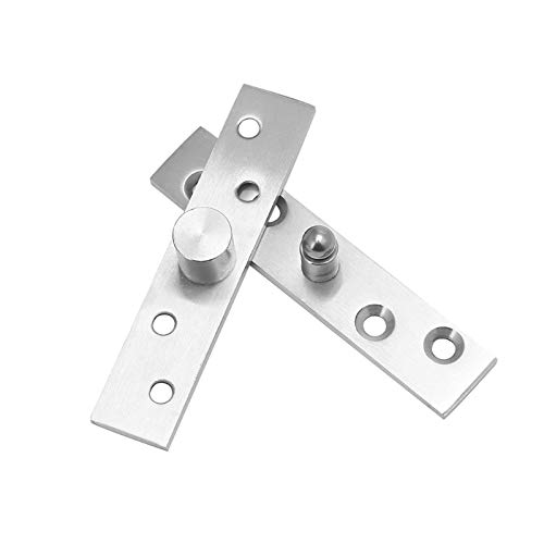 360 Degree Rotating Cabinet Hinges - Stainless Steel Door Pivot Hinge with Up/Down Shaft (75mm/95mm/100mm) for Kitchen Cabinets, Wardrobes & Furniture Installation