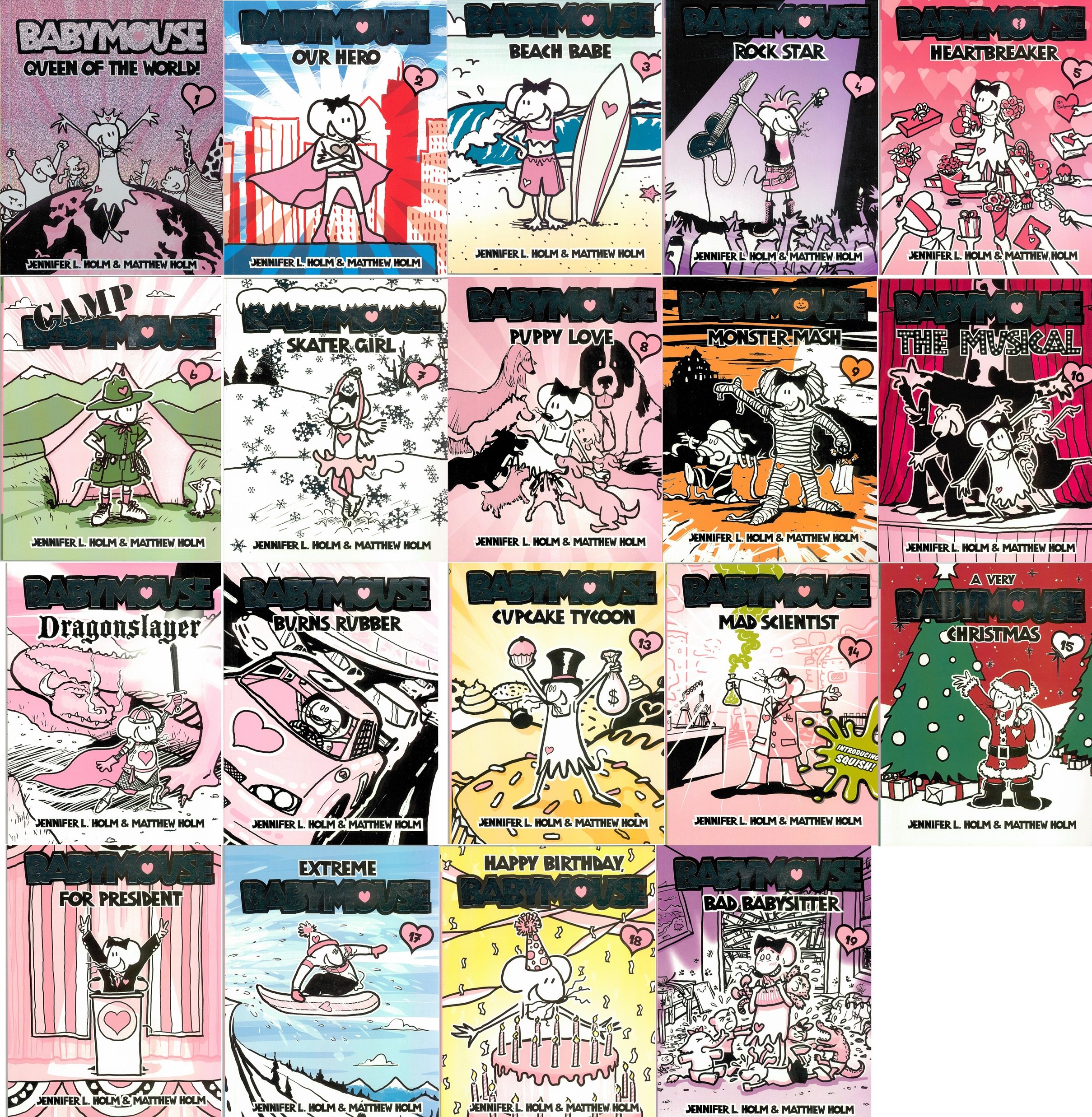 Babymouse Paperback Collection Books 1-19 | Fun Graphic Novels for Kids | Perfect for Early Readers, Classroom Libraries & Bedtime Stories