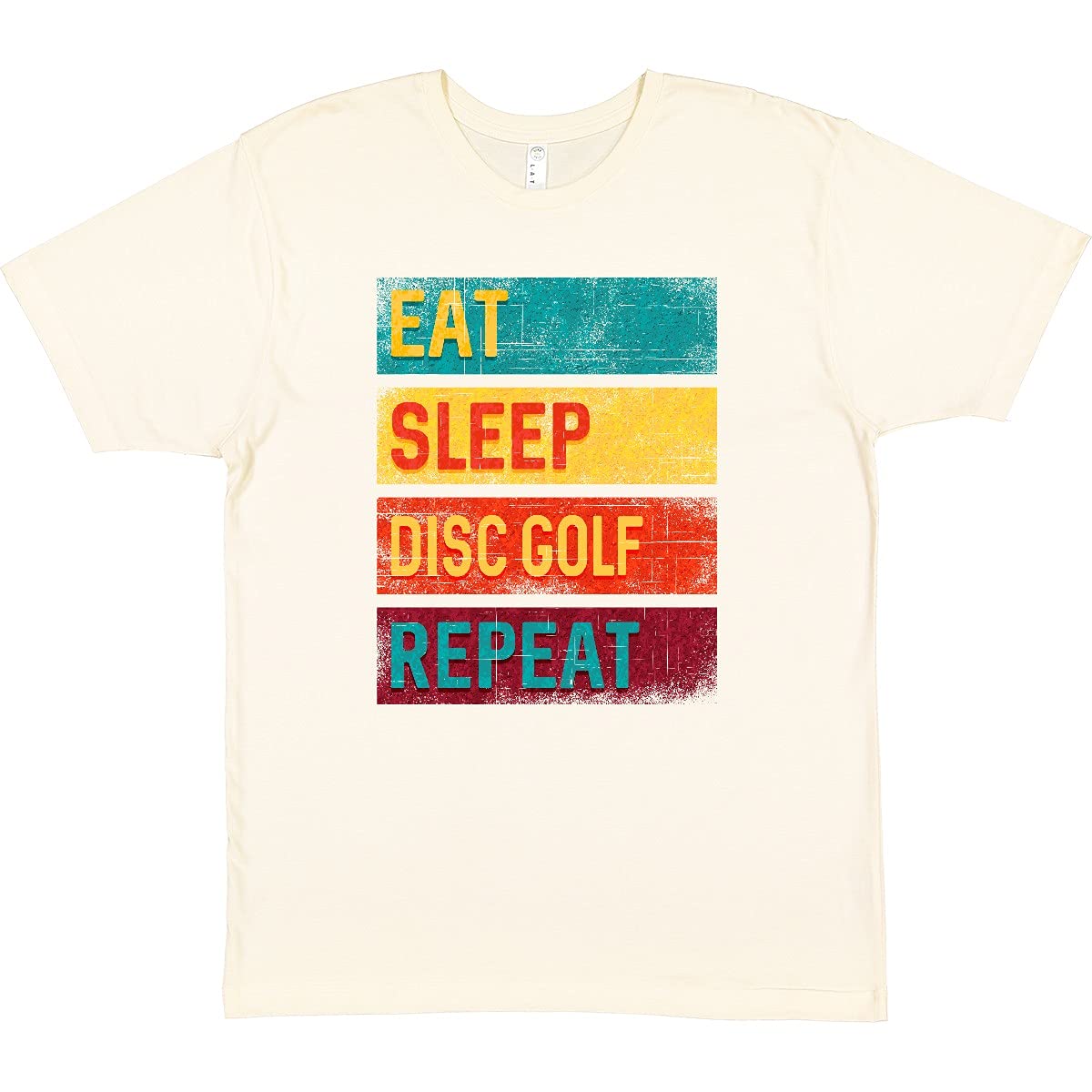 Inktastic Disc Golfer Eat Sleep Disc Golf Repeat T-Shirt - Funny Disc Golf Lover Tee for Men & Women - Perfect for Tournaments, Casual Wear & Gifts