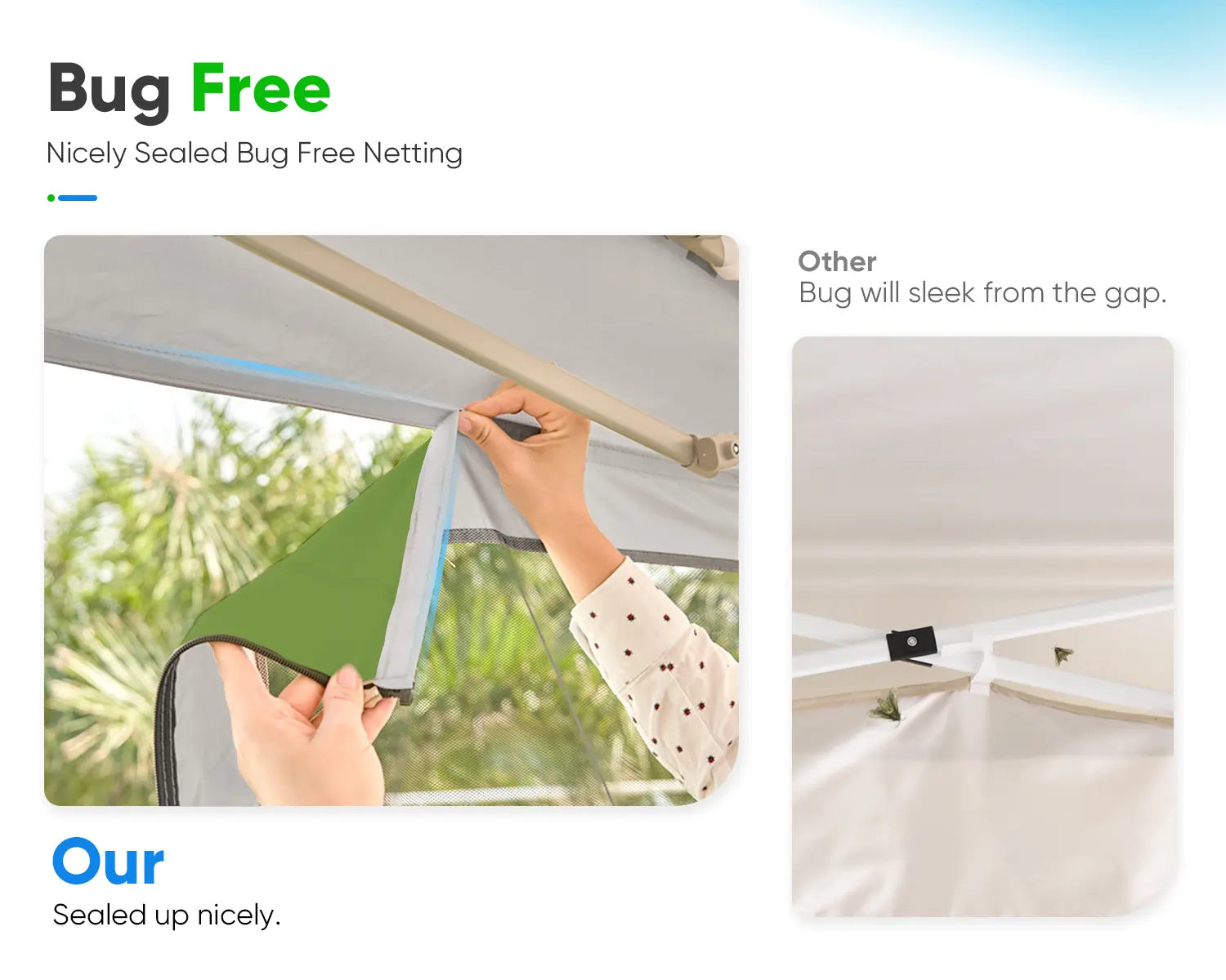 10' x 10' Pop Up Canopy Tent with Removable Sidewalls & Netting - Perfect for Outdoor Events, Camping, Beach Parties, and Backyard Gatherings