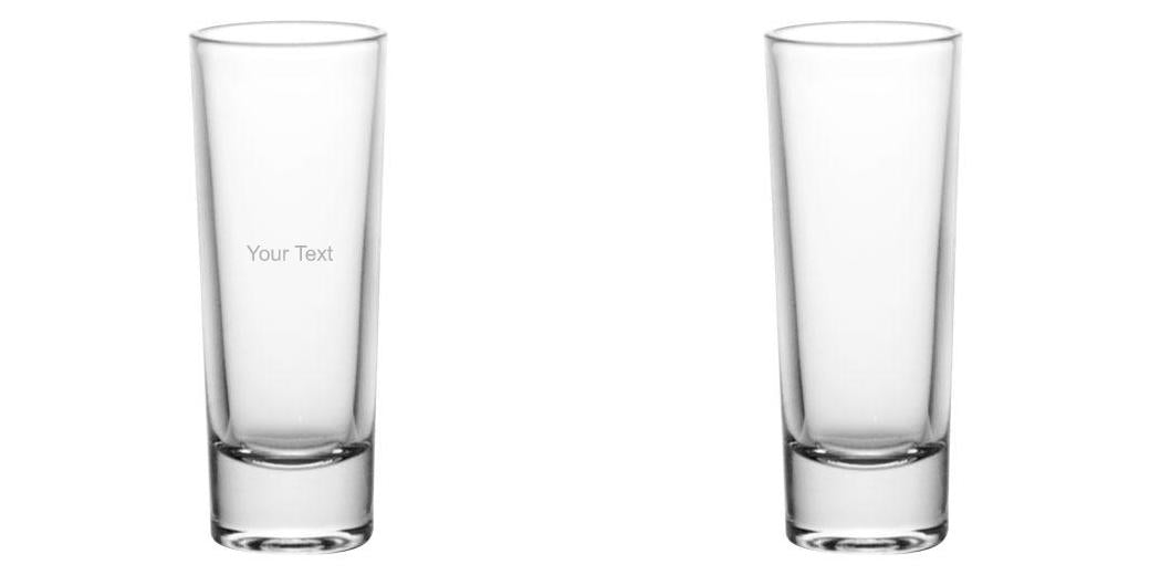 2oz Custom BarConic® Tall Shot Glasses - Clear Glass Party Cups for Whiskey, Tequila & Cocktails - Perfect for Bars, Weddings & Celebrations