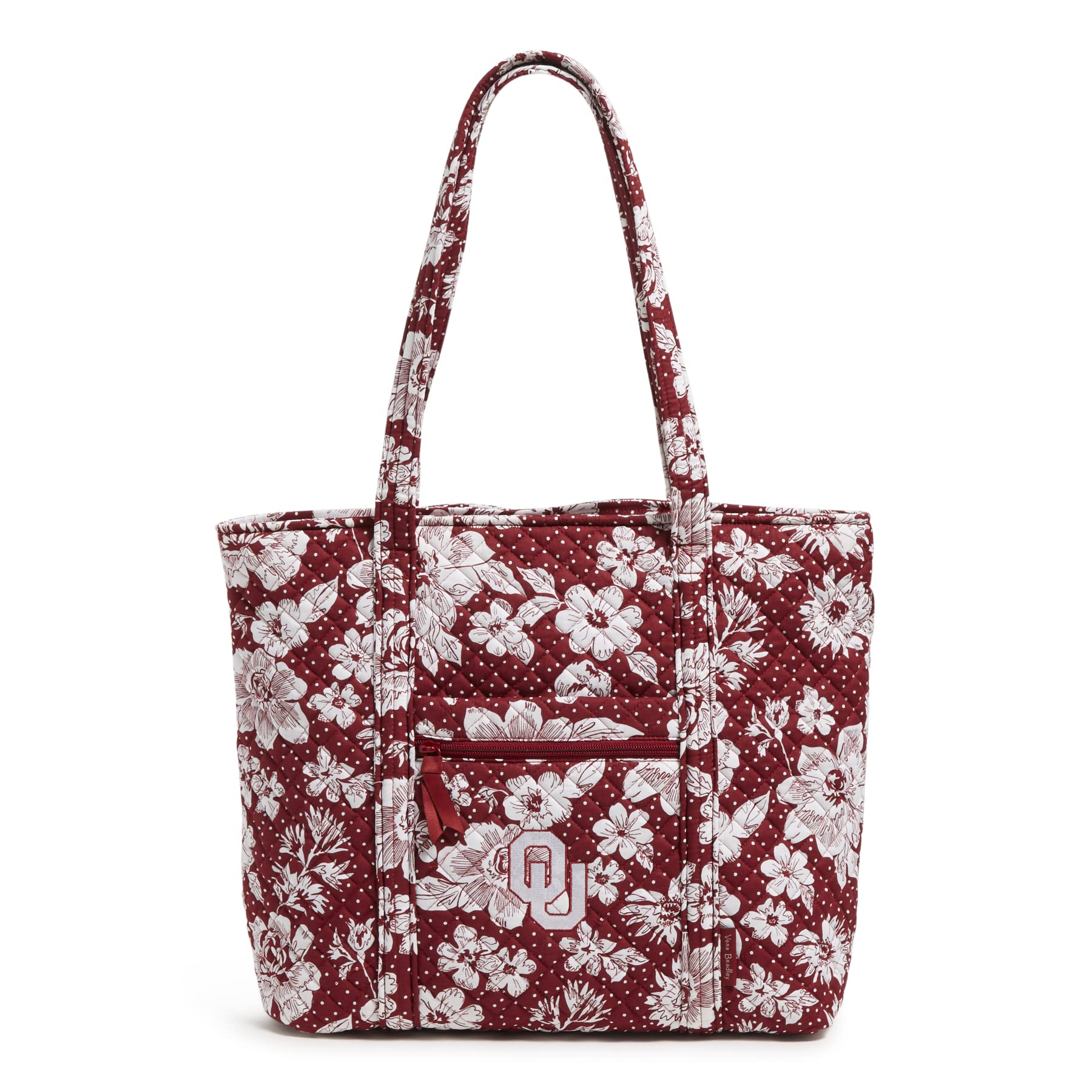 Vera Bradley Women's Cotton Collegiate Vera Tote Bag - Multiple Team Designs for School, Work & Travel | Durable & Stylish College Tote for Students, Professionals & Commuters