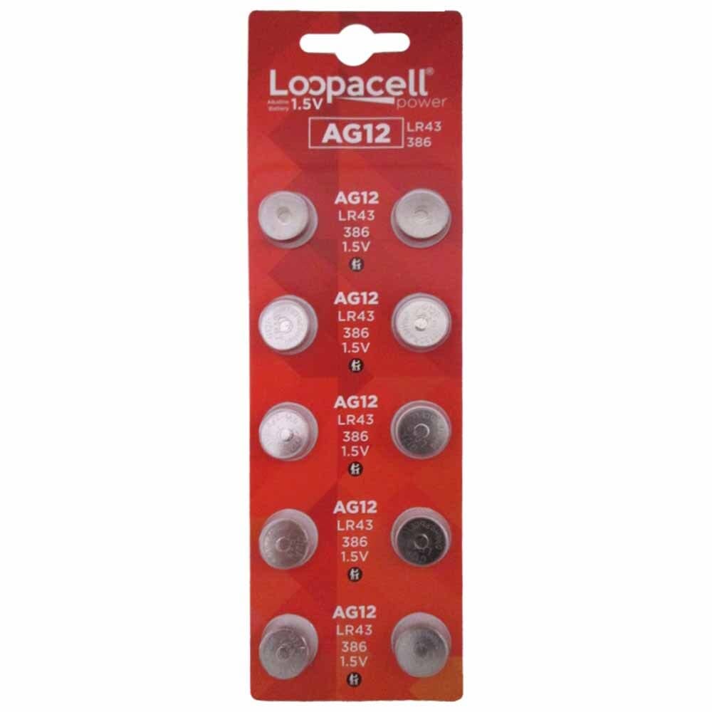 20 Pack AG12 LR43 386 1.5V Alkaline Watch Batteries - Long Lasting Power for Watches, Calculators, Toys & Small Electronics